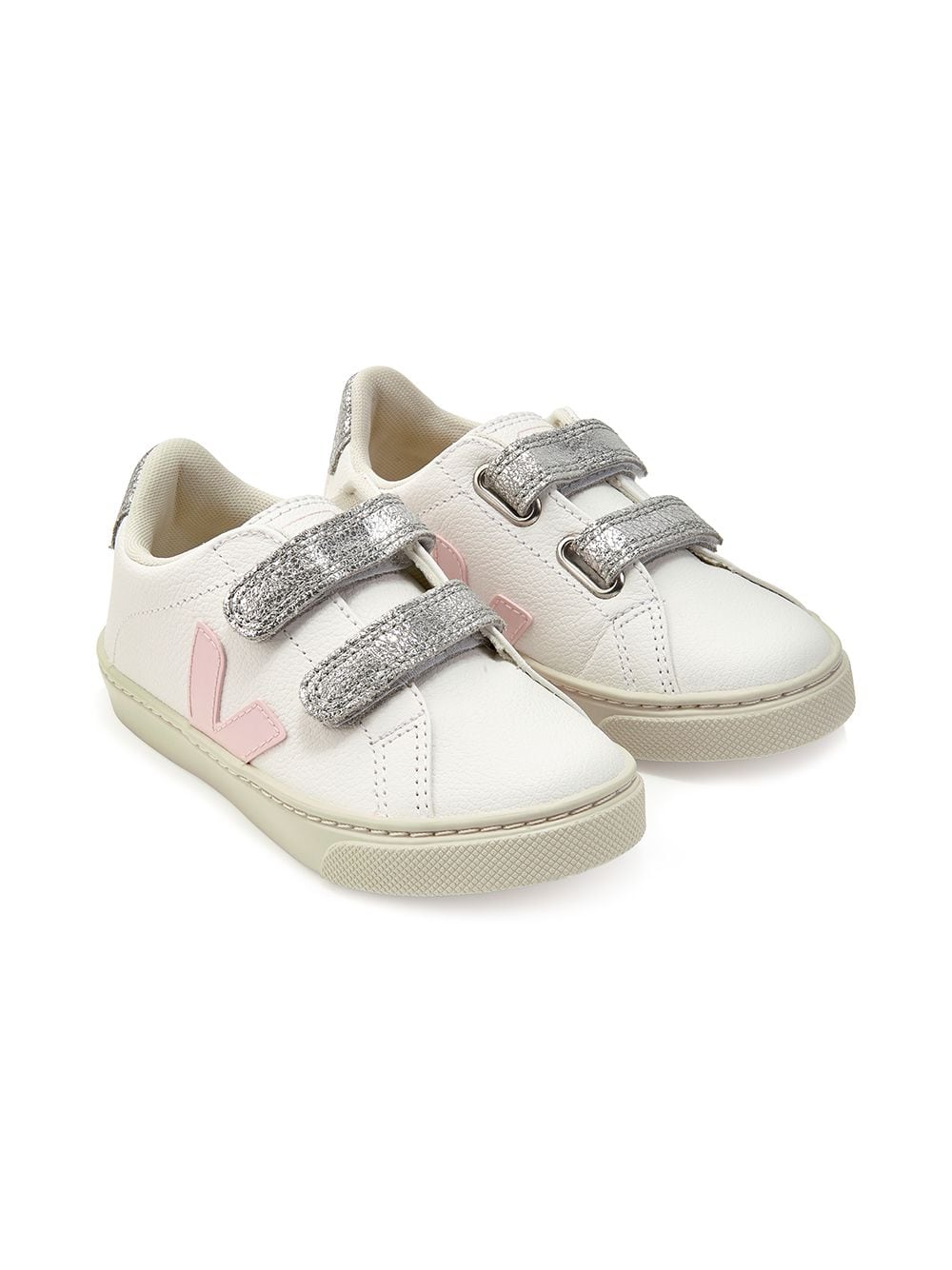 VEJA Kids logo touch-strap sneakers - White von VEJA Kids