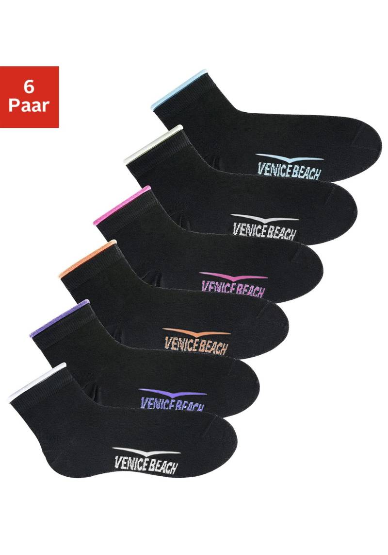 Venice Beach Kurzsocken, (Packung, 6 Paar), mit druckfreiem Bündchen von Venice Beach