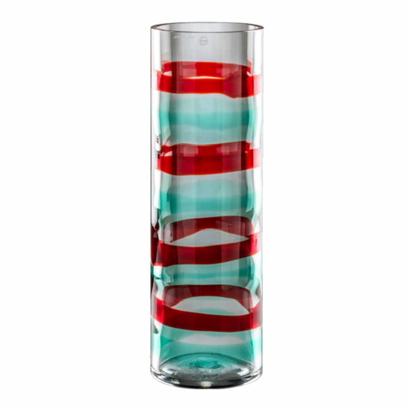 ANELLI Vase, Farbe green-red von Venini