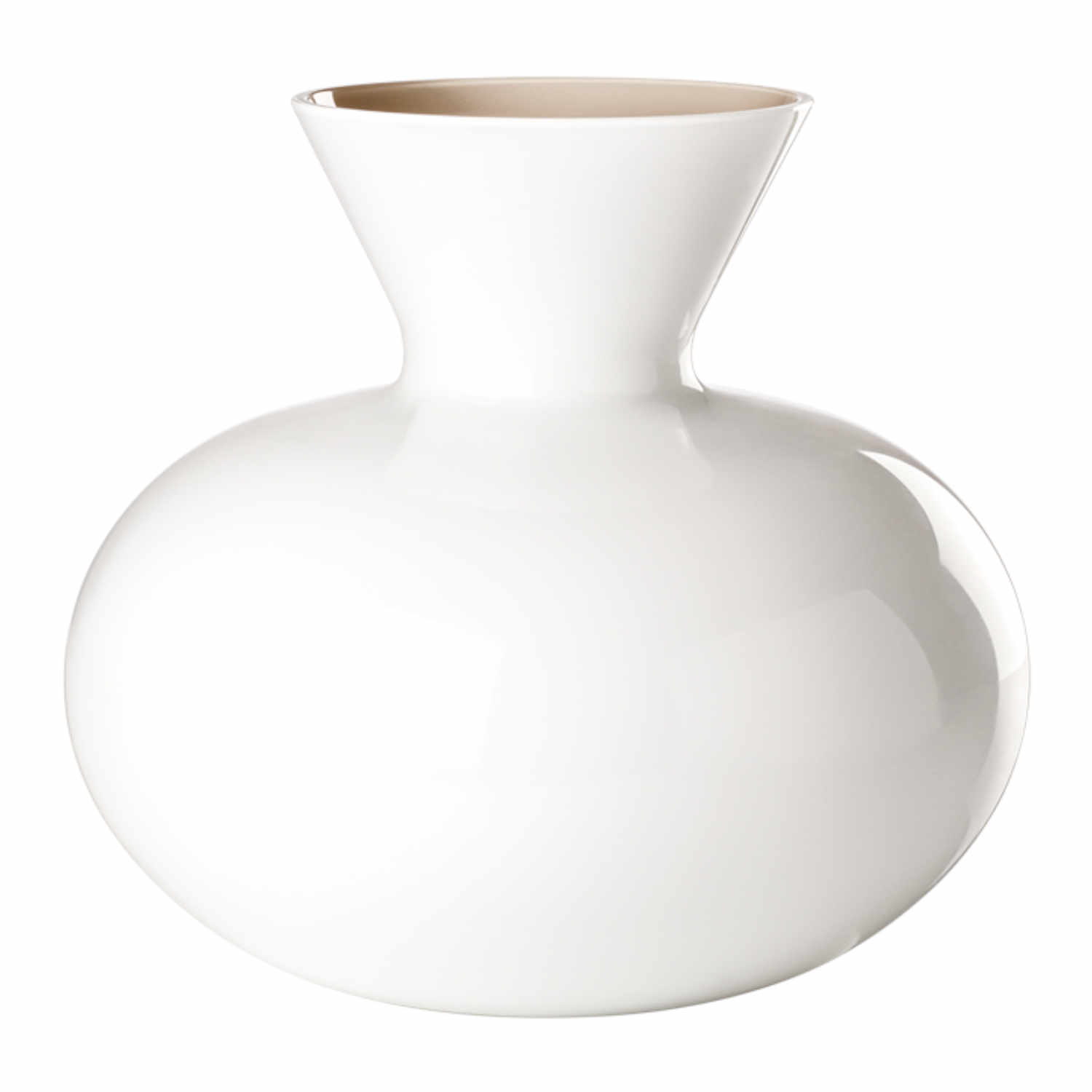 IDRIA Vase, Grösse h. 27 cm, Farbe milk-white/grey von Venini