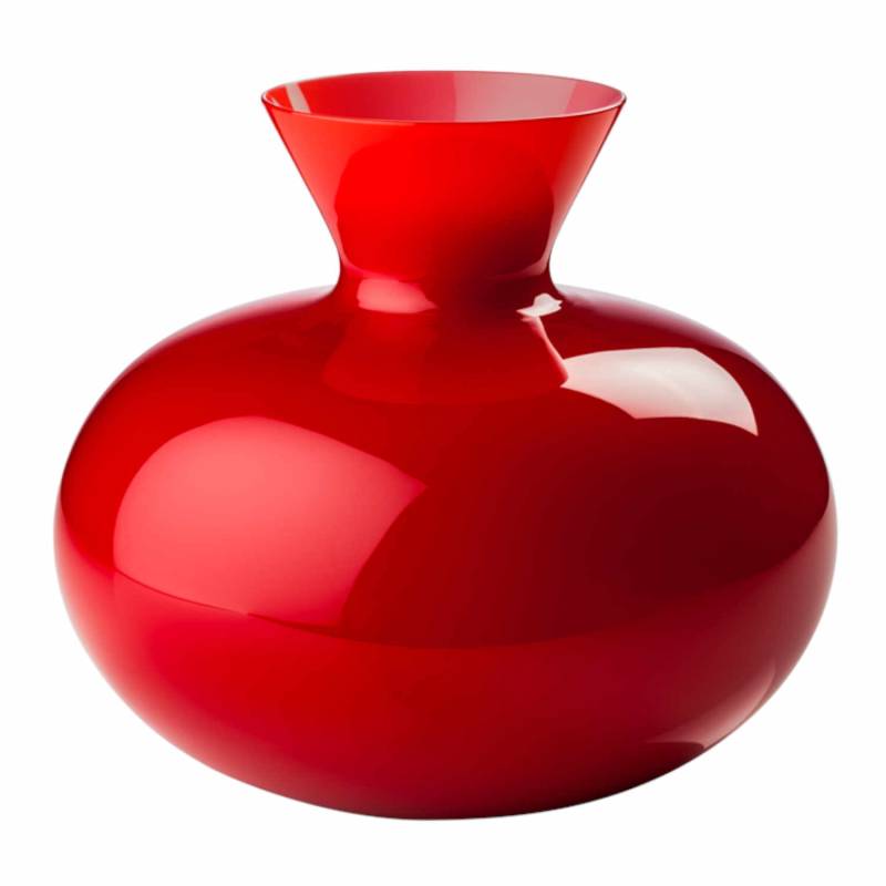 IDRIA Vase, Grösse h. 27 cm, Farbe red von Venini