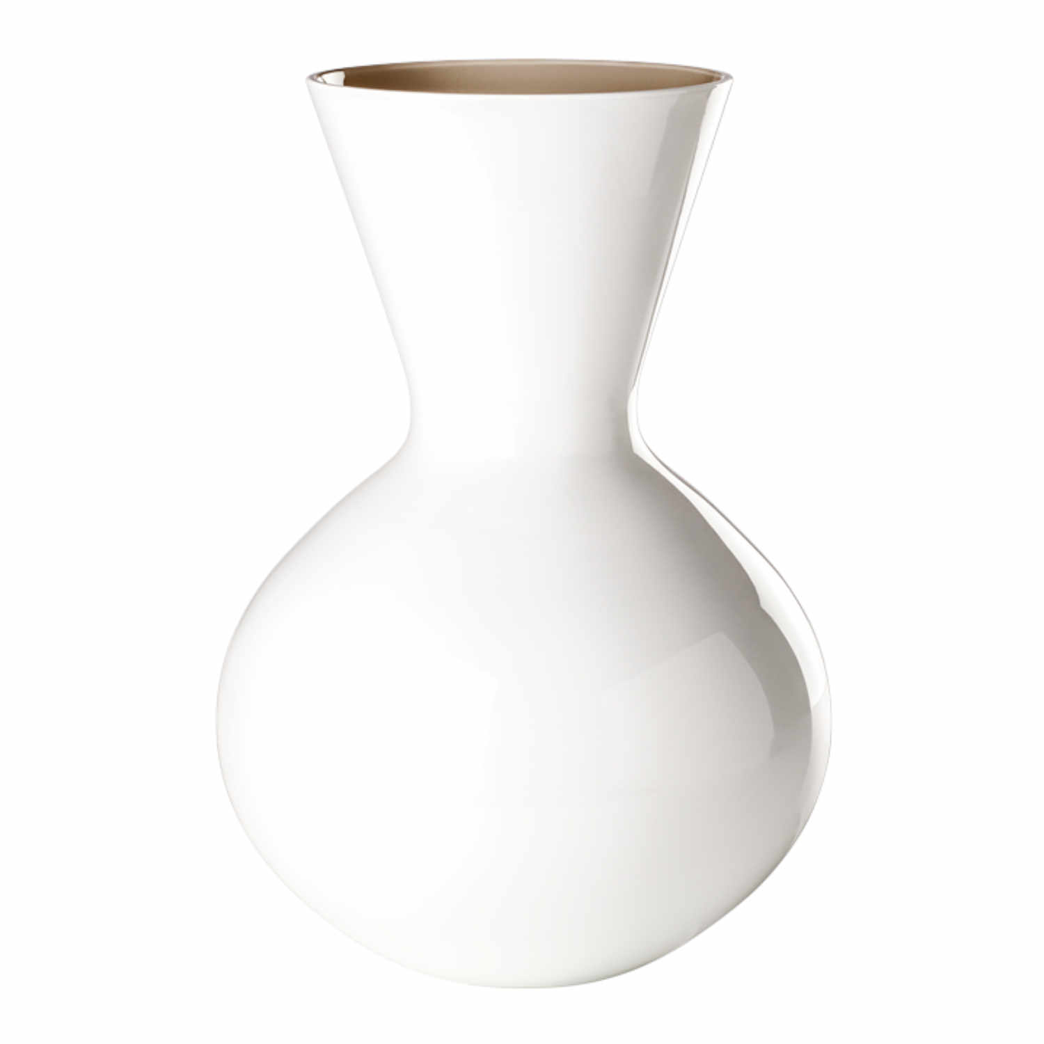 IDRIA Vase, Grösse h. 36 cm, Farbe milk-white/grey von Venini