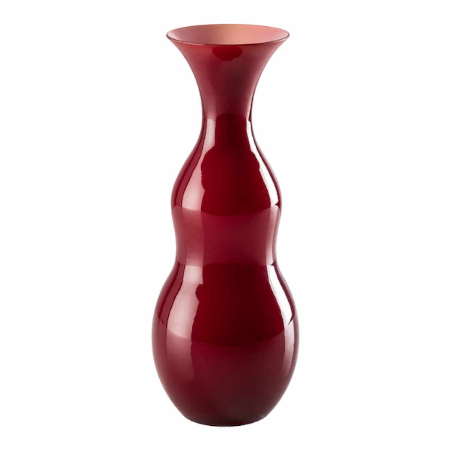 PIGMENTI Vase, Grösse h. 26 cm, Farbe opal/bloodred von Venini