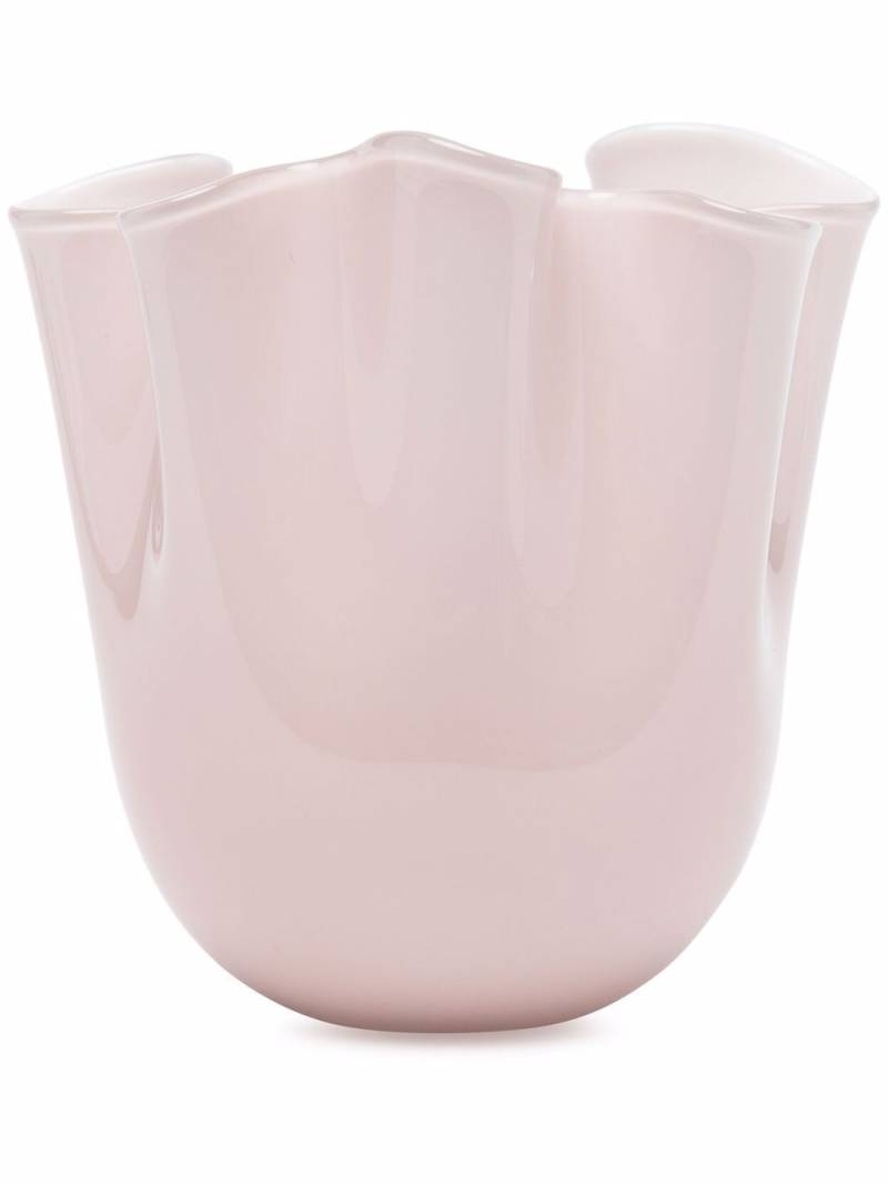 Venini Fazzoletto Opalino Vase - Pink von Venini