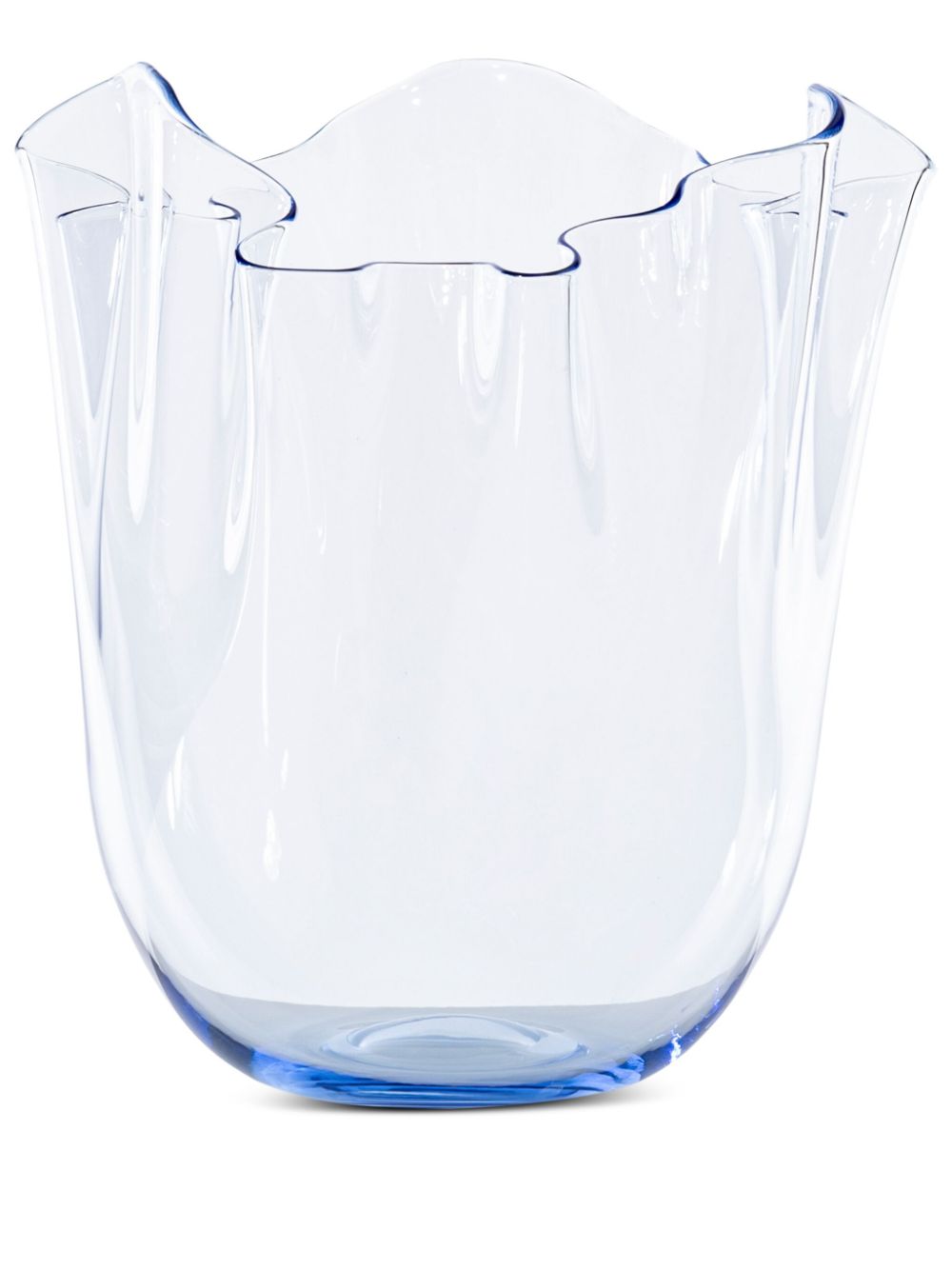 Venini Fazzoletto vase (13.5cm x 13.5cm) - Blue von Venini