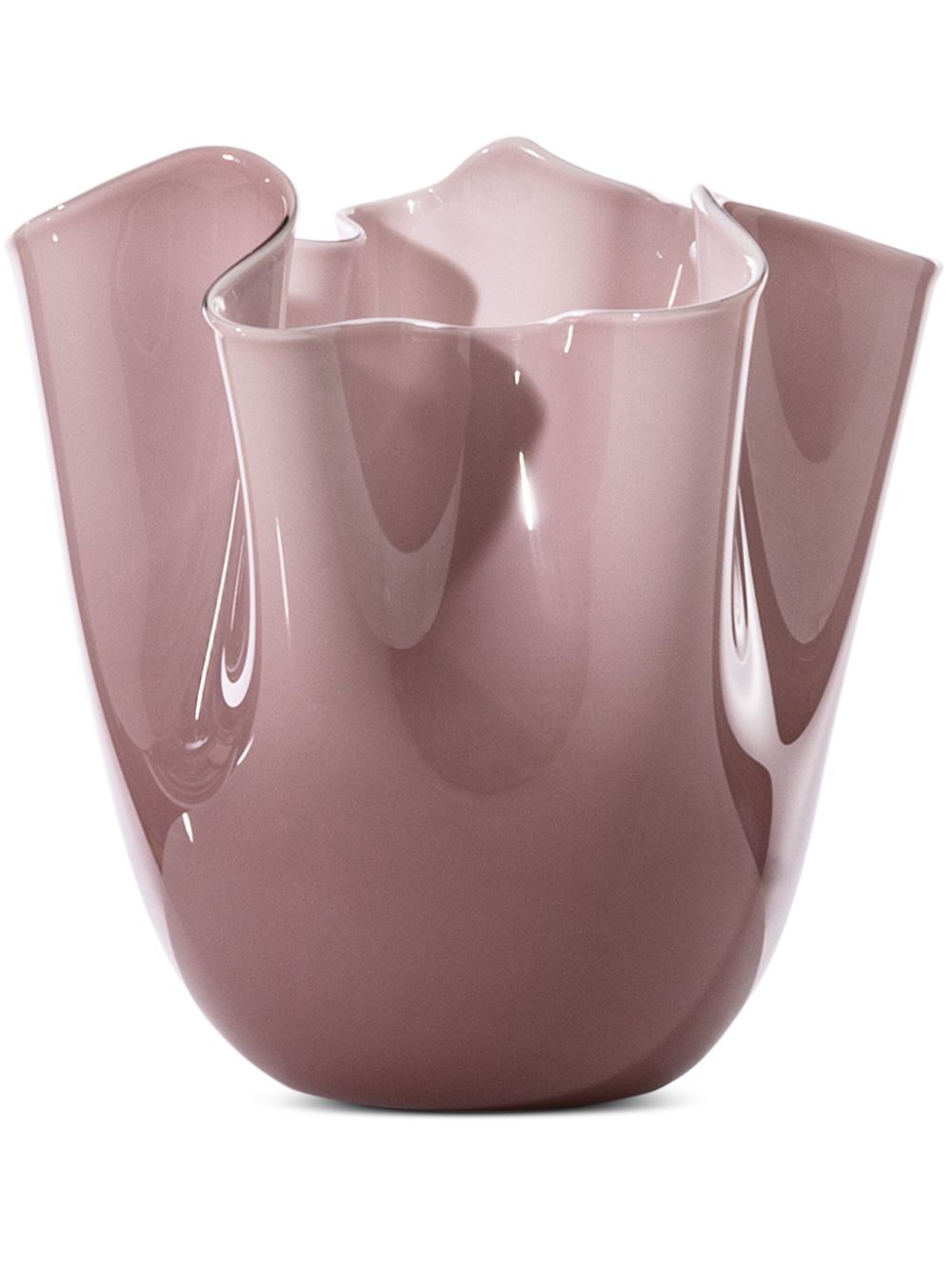 Venini Fazzoletto vase (13.5cm x 13.5cm) - Pink von Venini