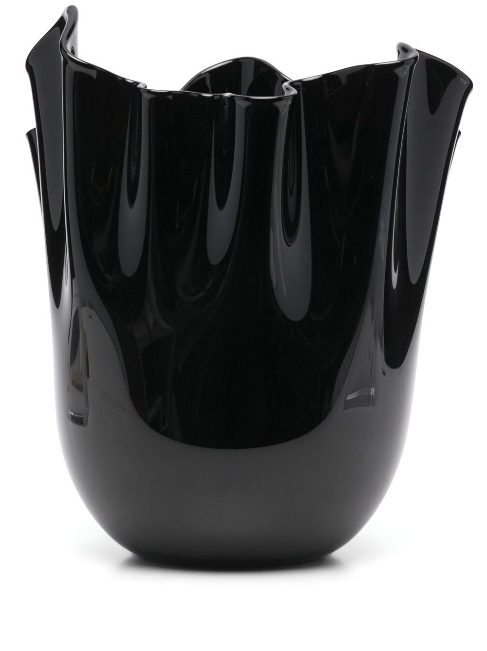 Venini draped ceramic vase - Black von Venini