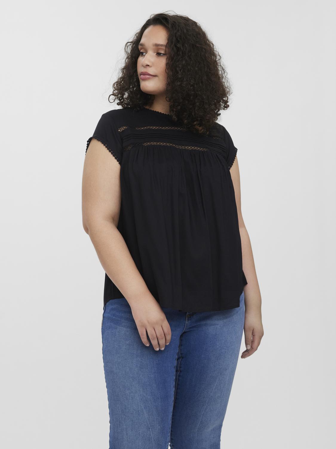 Vero Moda Curve Blusenshirt »VMDEBBIE PLEAT S/L TOP WVN GA CURVE NOOS« von Vero Moda Curve