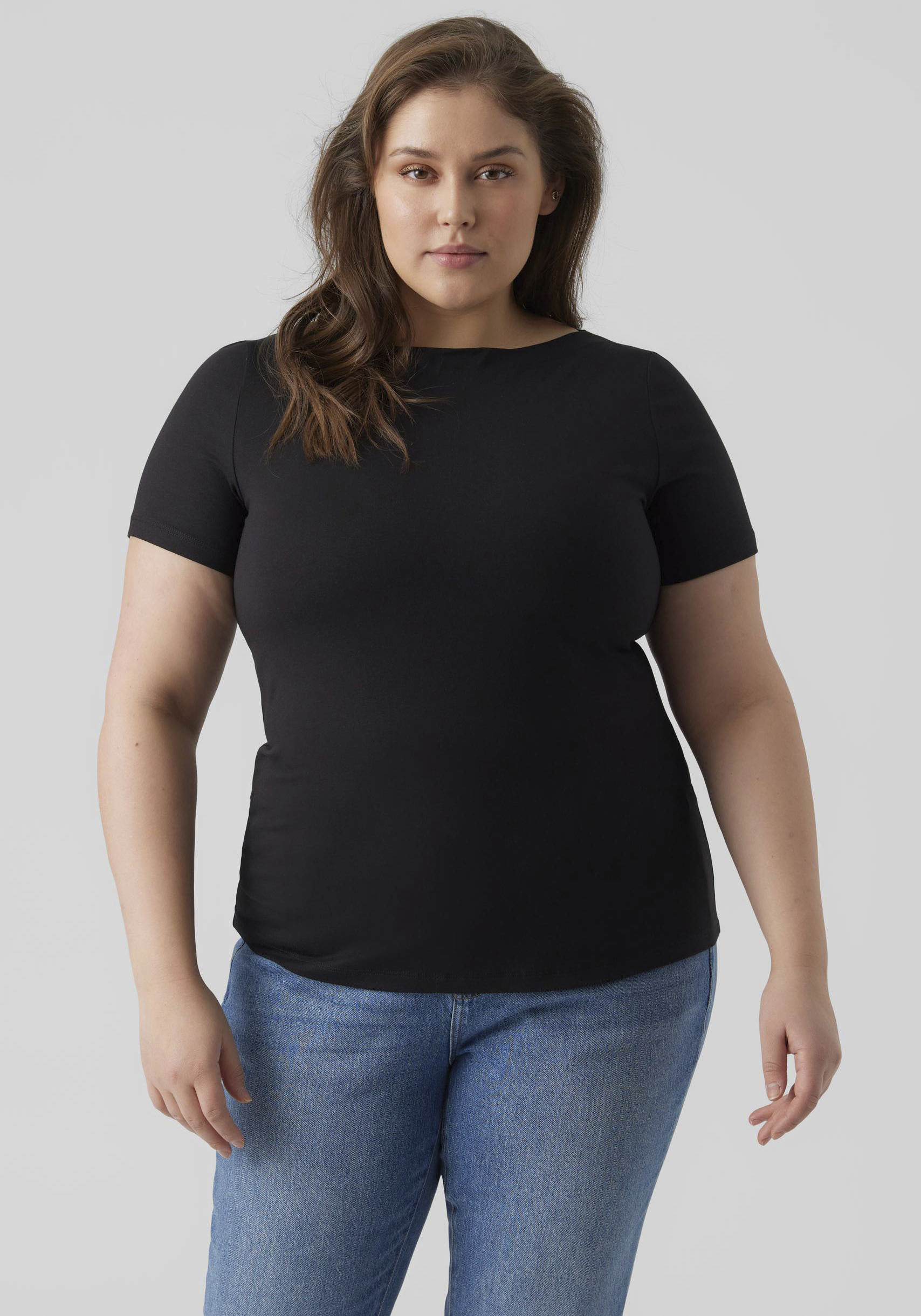 Vero Moda Curve T-Shirt »VMVANDA«, aus weichem Baumwolle-/Modalmischgewebe