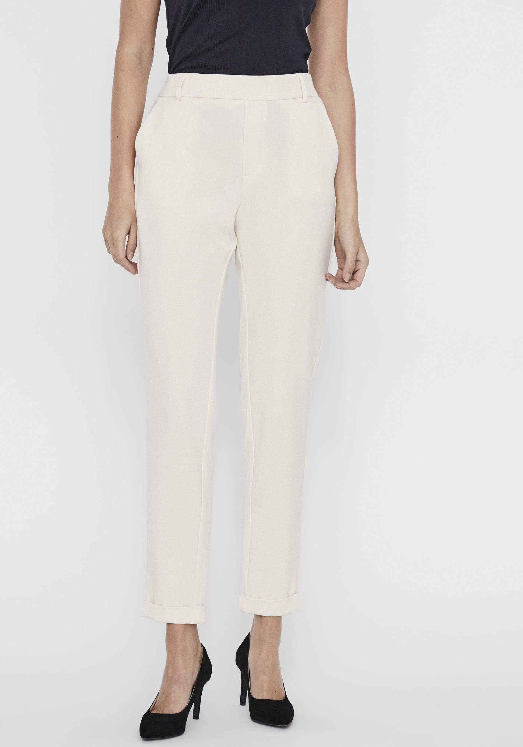 Vero Moda Anzughose »VMMAYA MR LOOSE SOLID PANT NOOS«, knöchelfreie Form mit Saumaufschlag von Vero Moda