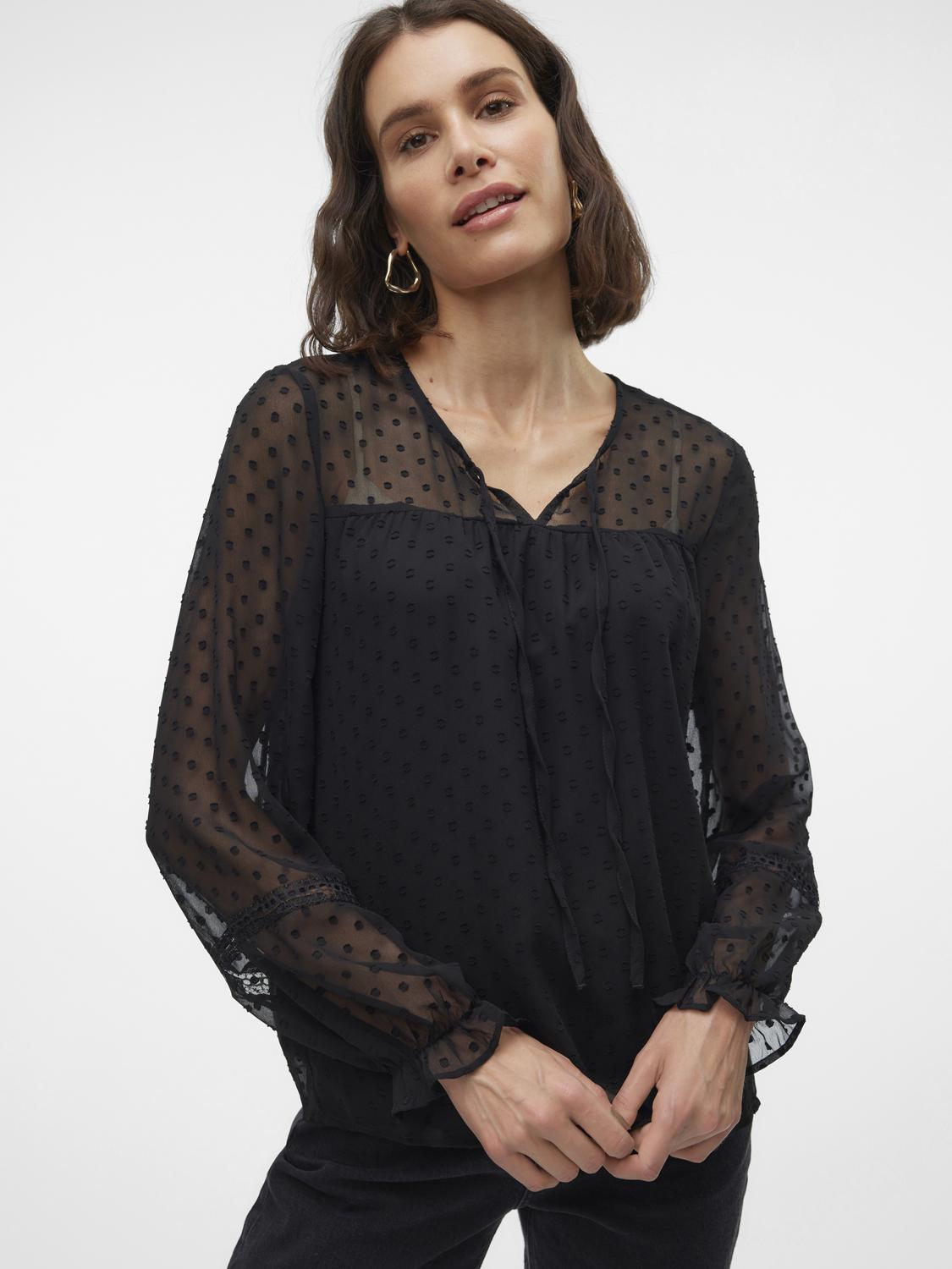 Vero Moda Blusenshirt »VMLEAH LS LACE TOP WVN GA NOOS« von Vero Moda