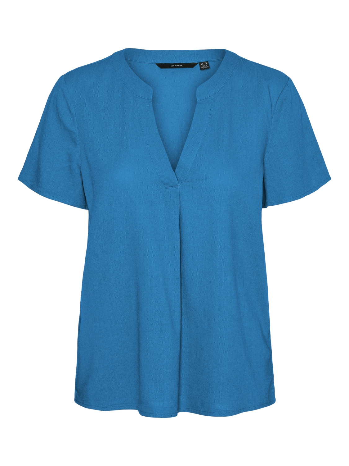 Vero Moda Blusenshirt »VMMYMILO SS V-NECK TOP WVN GA«, mit Leinen von Vero Moda