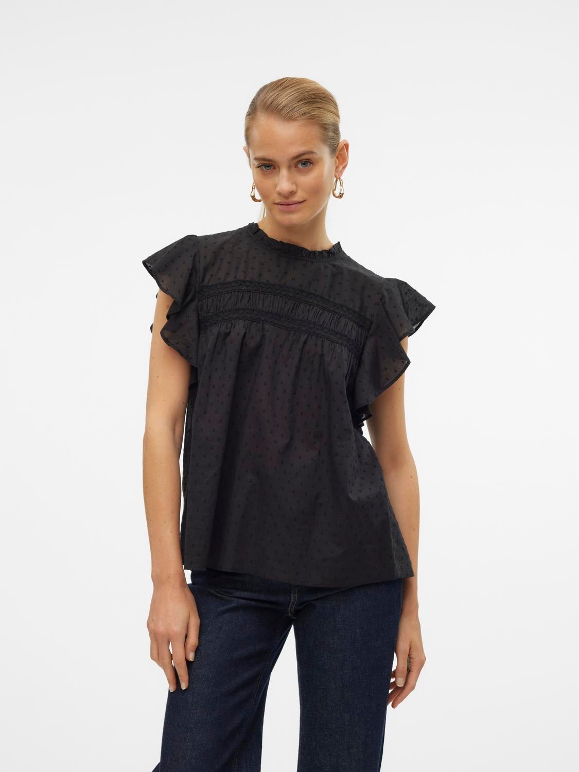 Vero Moda T-Shirt »VMTRINE SL LACE TOP WVN GA NOOS« von Vero Moda