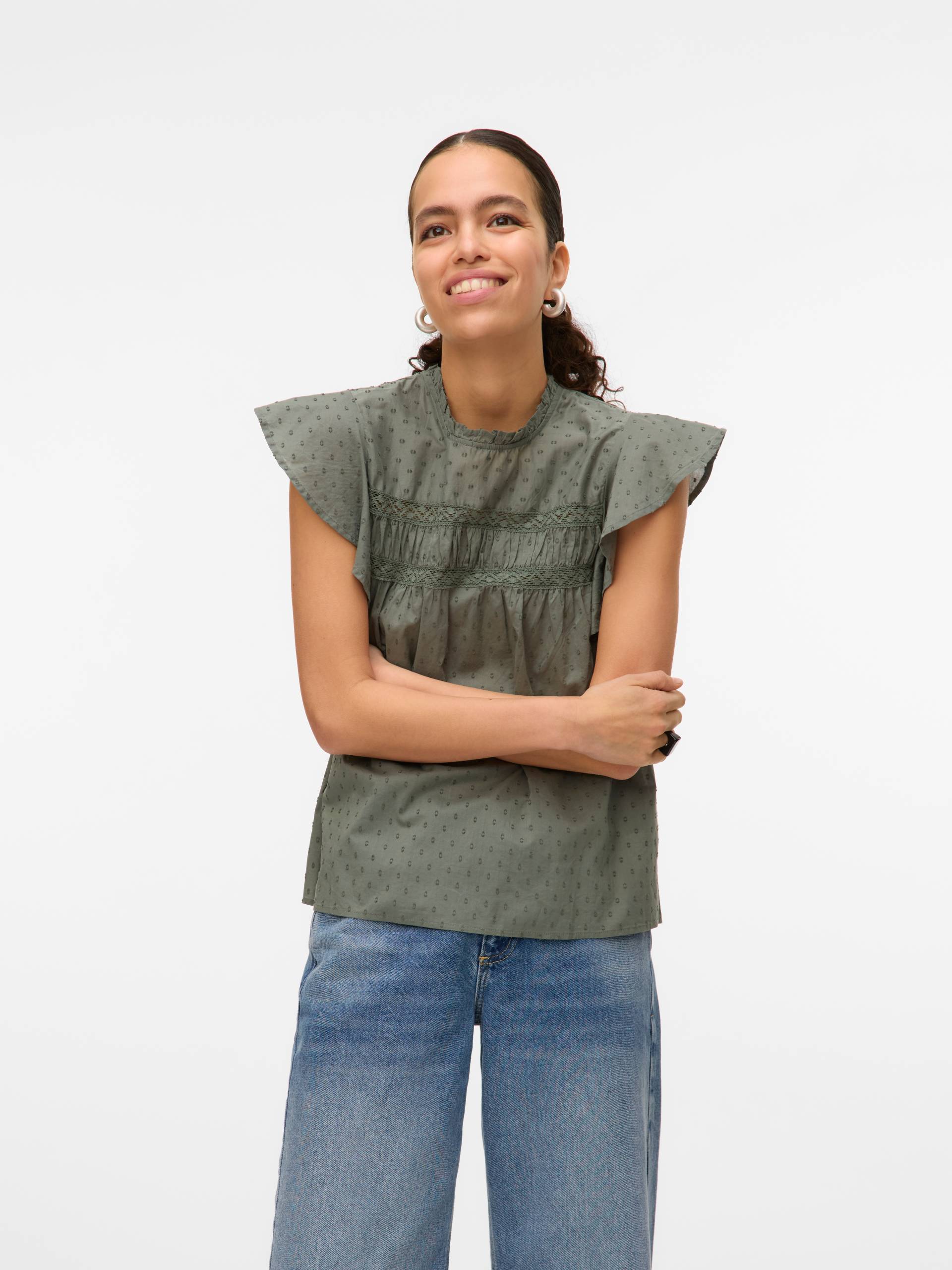Vero Moda Blusenshirt »VMTRINE SL LACE TOP WVN NOOS« Vero Moda Blusenshirt »VMTRINE SL LACE TOP WVN NOOS« von Vero Moda