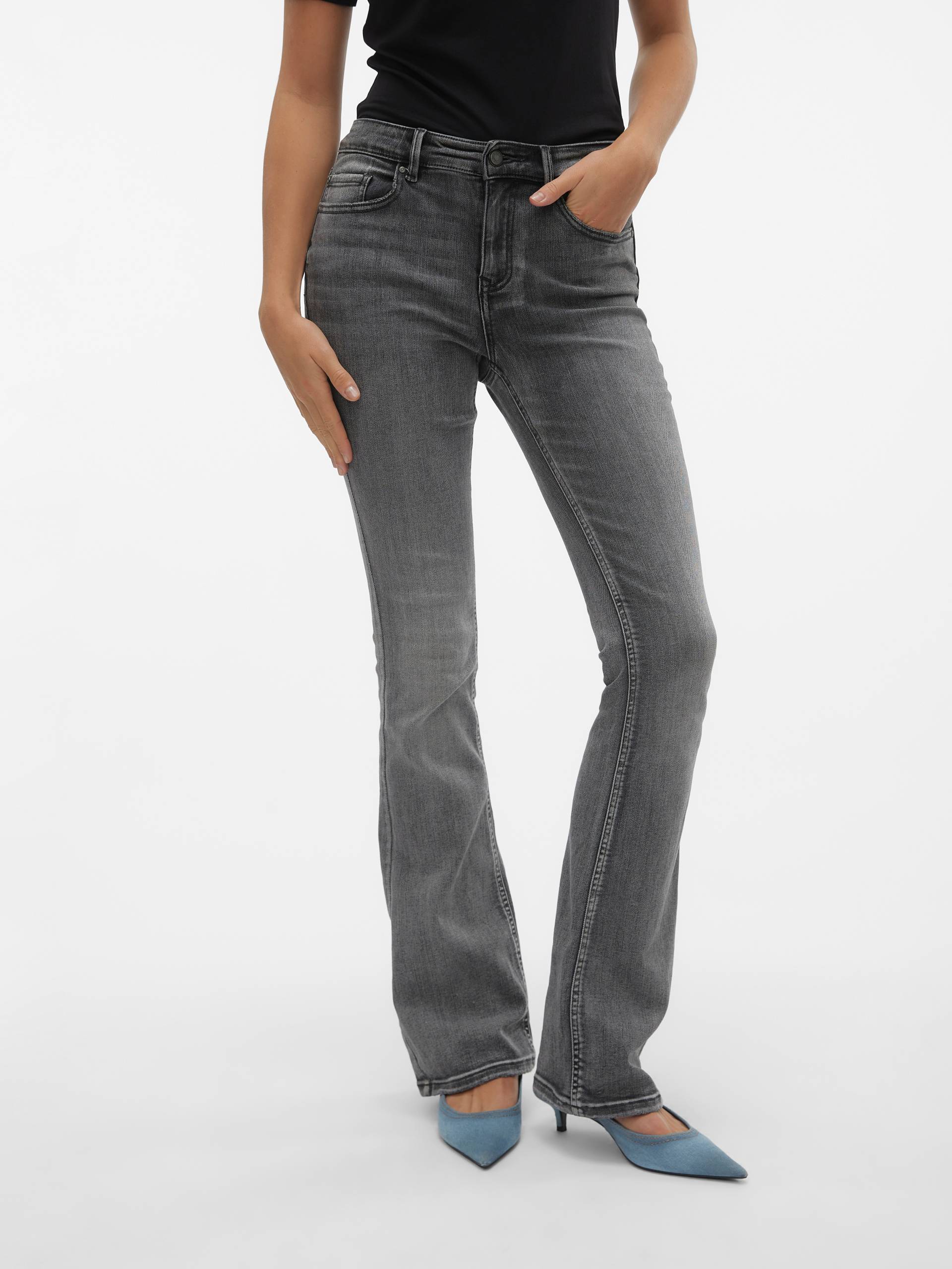 Vero Moda Bootcut-Jeans »VMFLASH MR FLARED JEANS LI213 GA NOOS« von Vero Moda