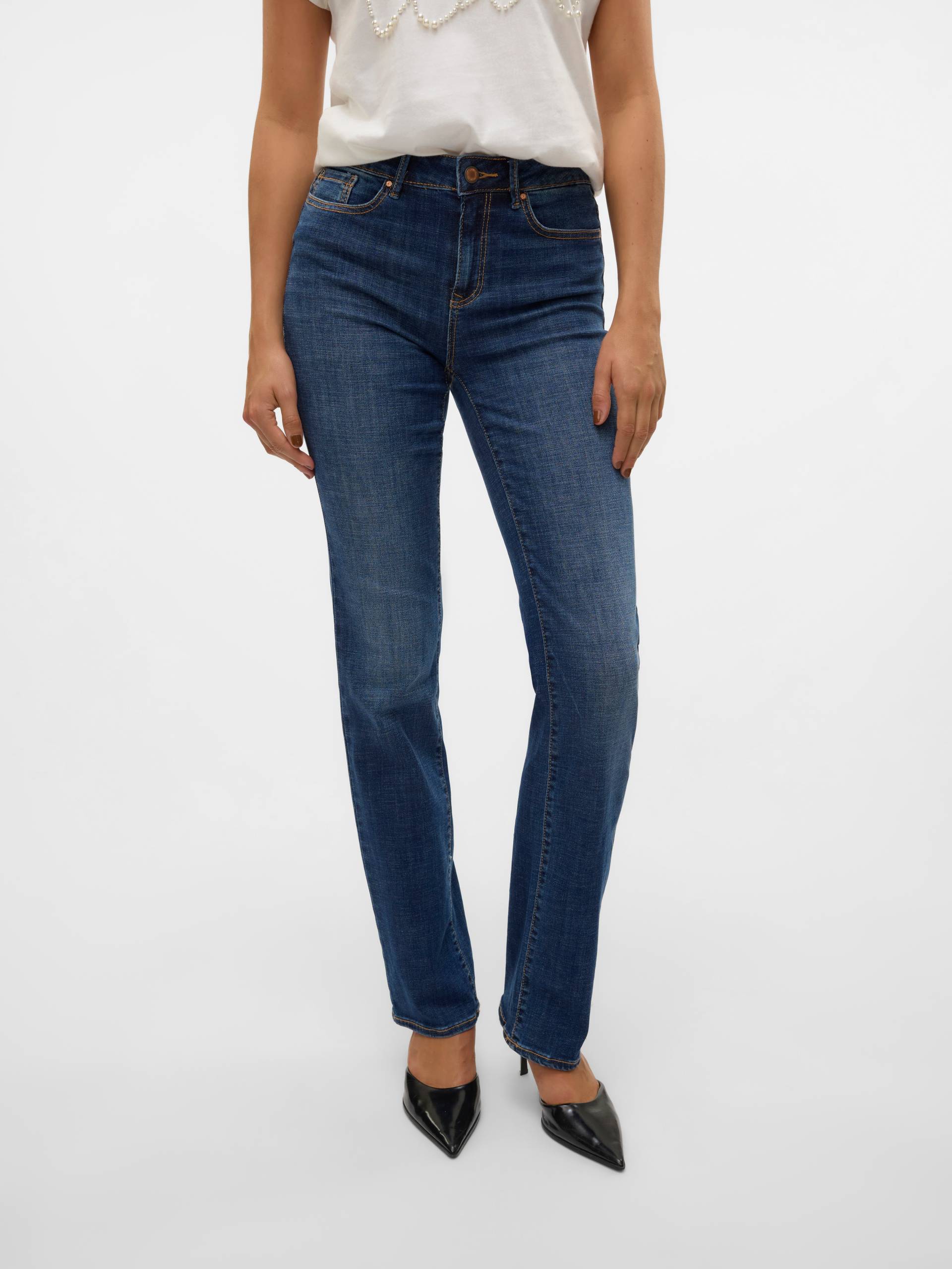 Vero Moda Gerade Jeans »VMFLASH MR STRAIGHT JEANS LI3300 GA NOOS« von Vero Moda