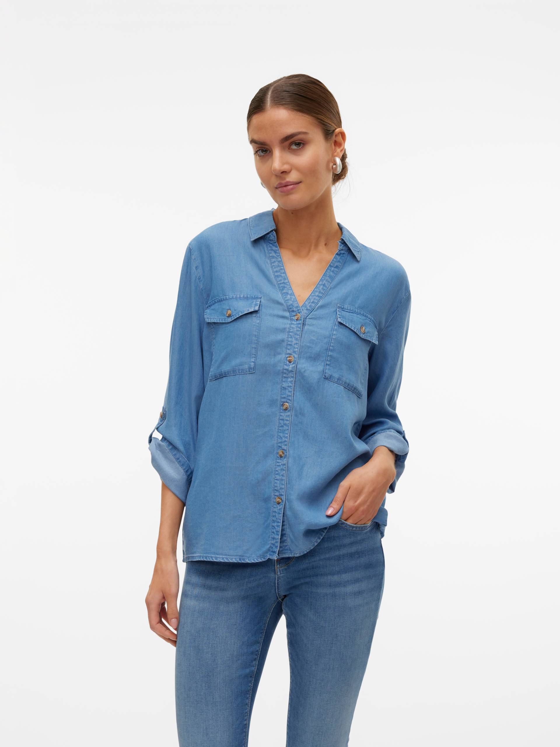 Vero Moda Hemdbluse »VMBREE 7/8 SLEEVE LOOSE TENCEL SHIRT GA« von Vero Moda