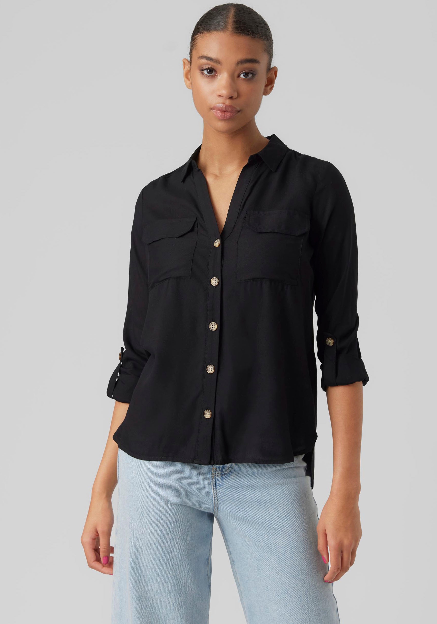 Vero Moda Hemdbluse »VMBUMPY L/S SHIRT NEW WVN GA NOOS« Vero Moda Hemdbluse »VMBUMPY L/S SHIRT NEW WVN GA NOOS« von Vero Moda