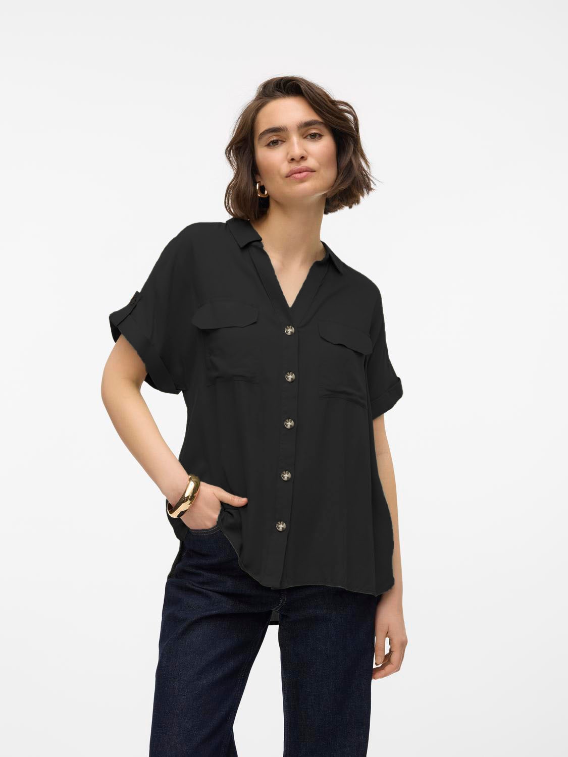 Vero Moda Hemdbluse »VMBUMPY S/S SHIRT WVN GA NOOS« Vero Moda Hemdbluse »VMBUMPY S/S SHIRT WVN GA NOOS« von Vero Moda