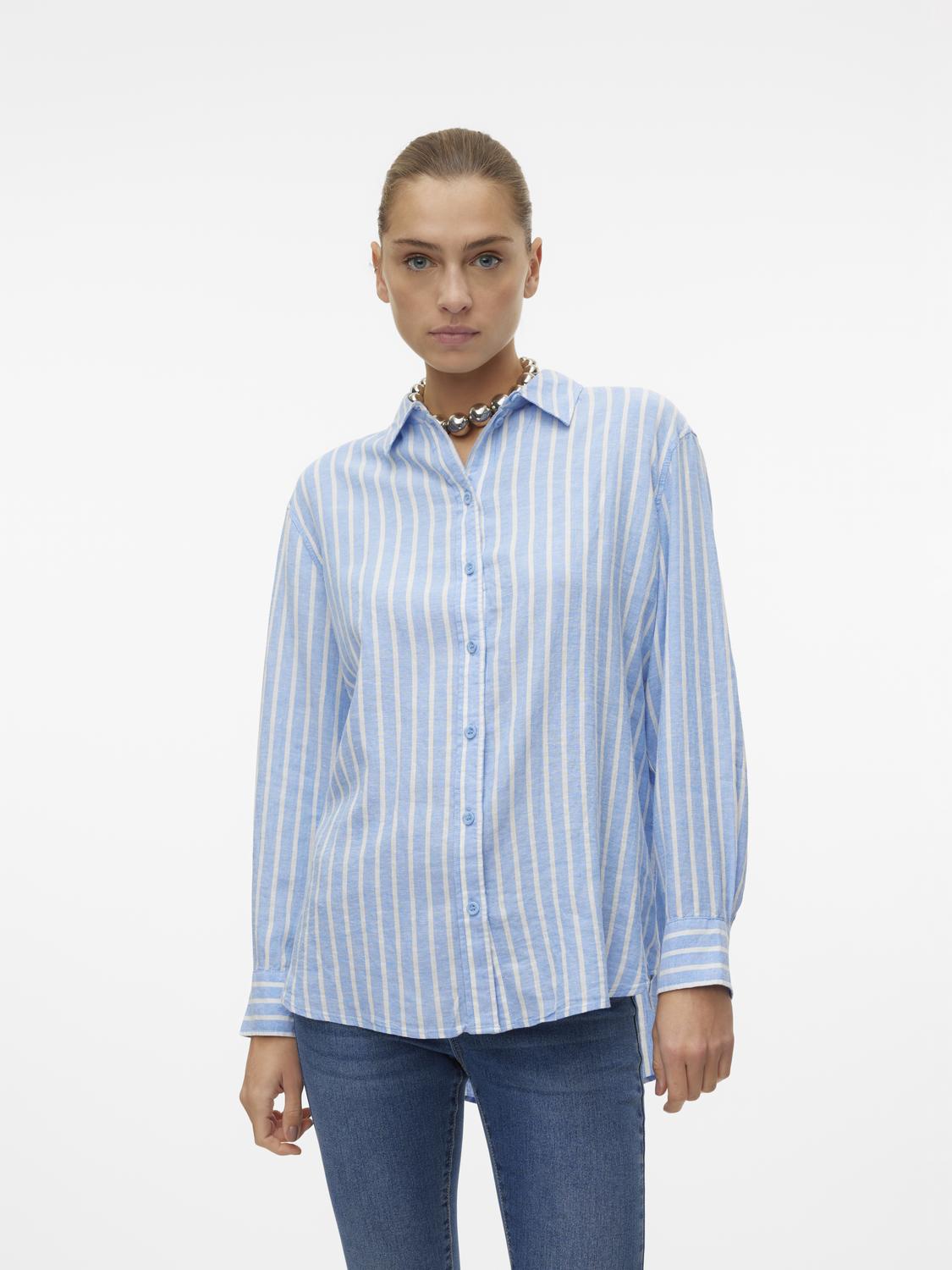 Vero Moda Hemdbluse »VMLINN LINEN LS SHIRT WVN NOOS«, hochwertige Qaulität mit Leinen Vero Moda Hemdbluse »VMLINN LINEN LS SHIRT WVN NOOS«, hochwertige Qaulität mit Leinen von Vero Moda
