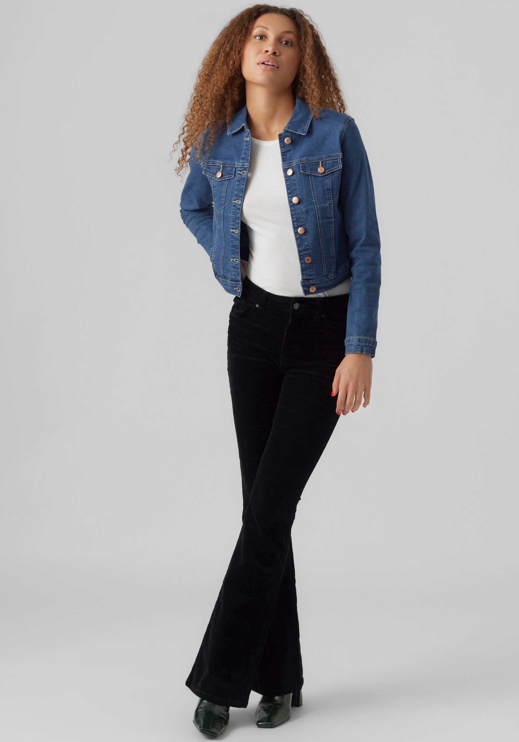 Vero Moda Jeansjacke »VMLUNA LS SLIM DNM JACKET MIX GA NOOS« von Vero Moda