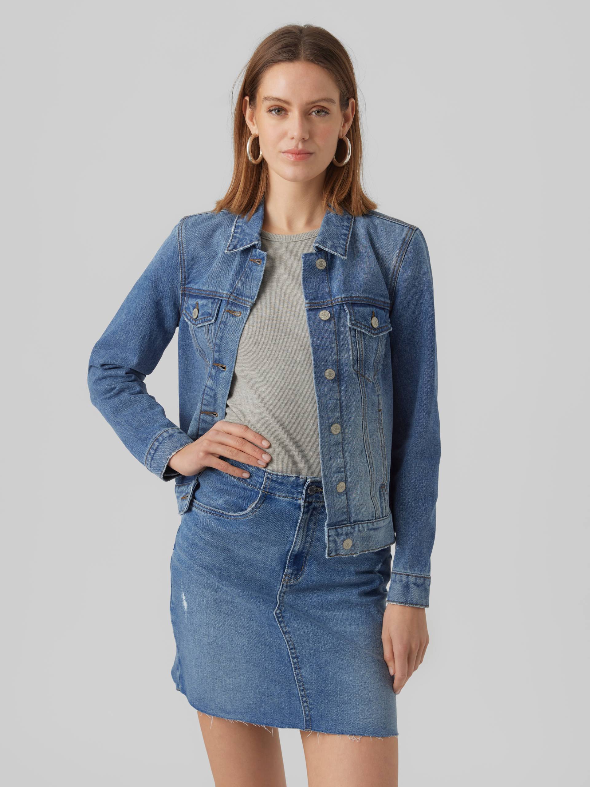 Vero Moda Jeansjacke »VMZORICA LS DENIM JACKET MIX NOOS«, mit leichten Destroyed Effekten von Vero Moda