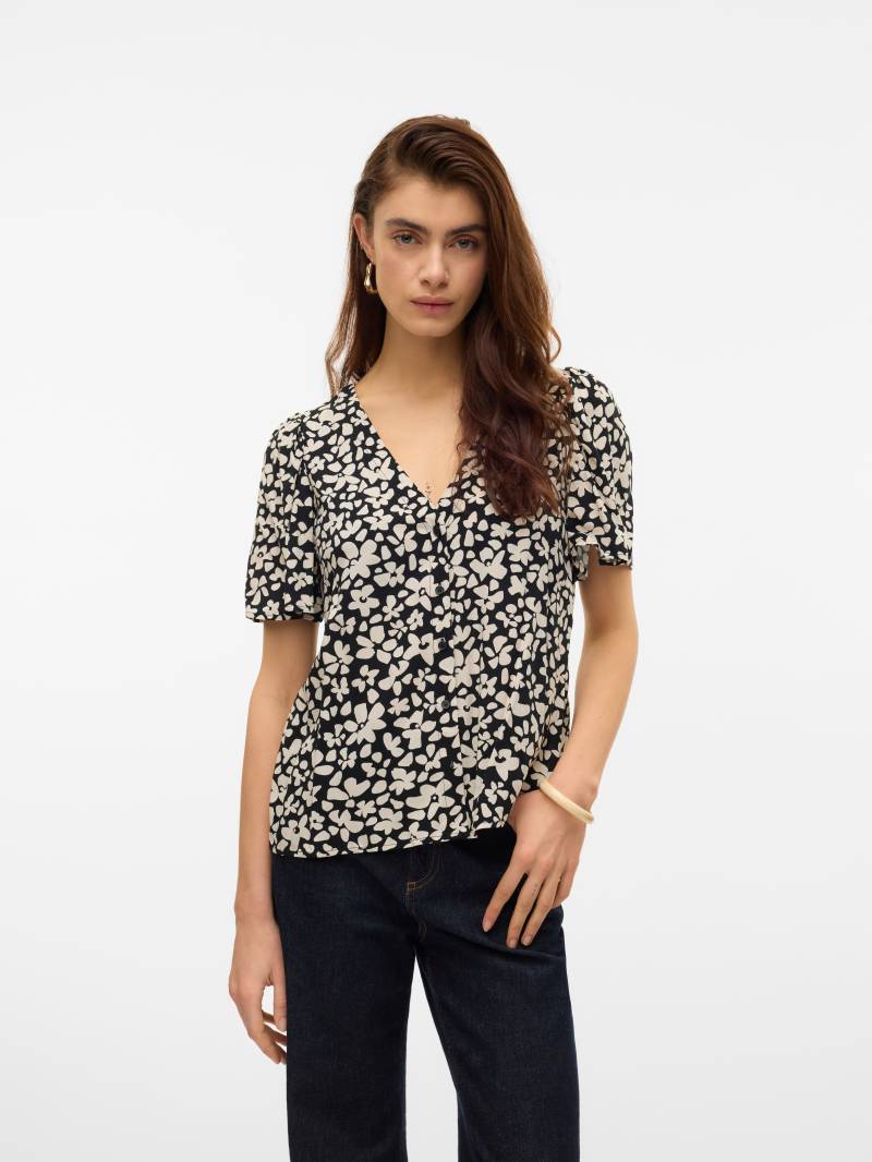 Vero Moda Kurzarmbluse »VMALBA SS V-NECK SHIRT WVN GA« von Vero Moda