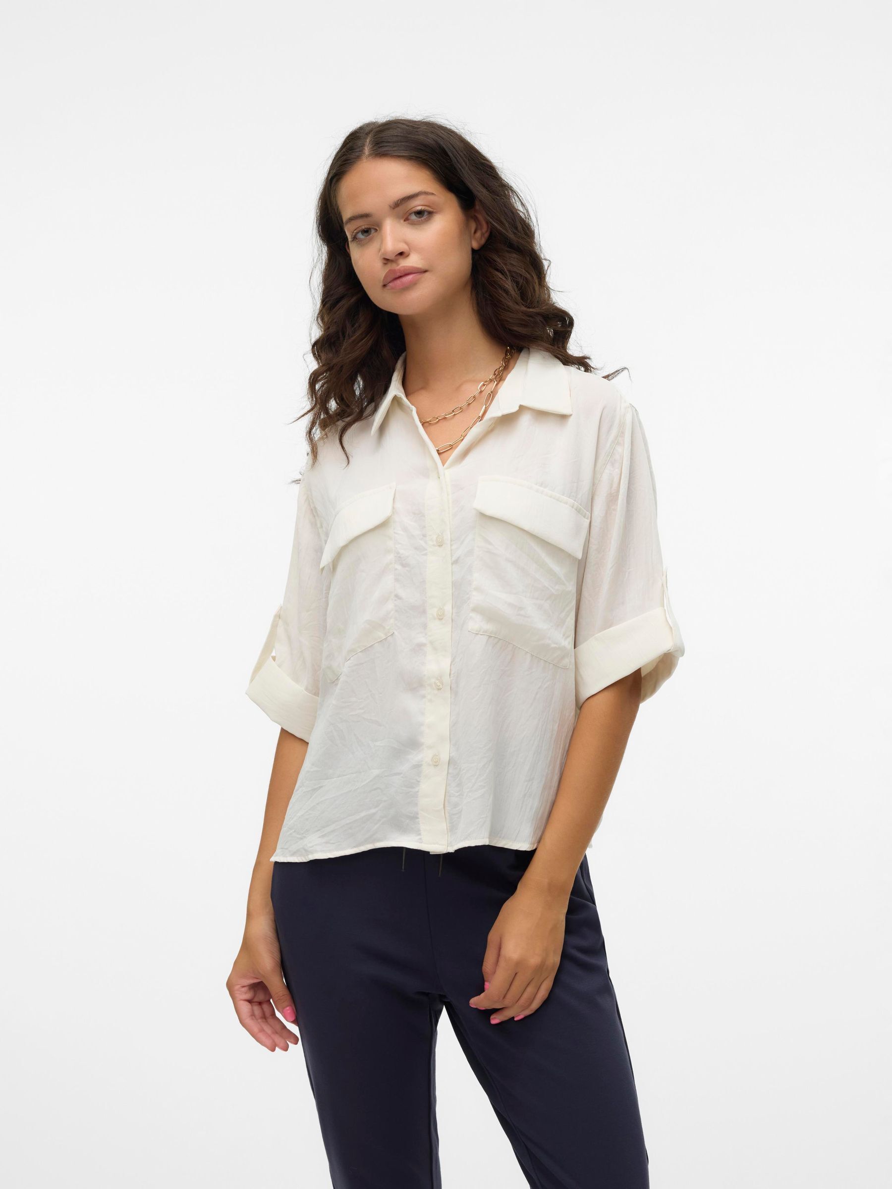 Vero Moda Kurzarmbluse »VMFABIANA 3/4 SHIRT VMA NOOS« von Vero Moda