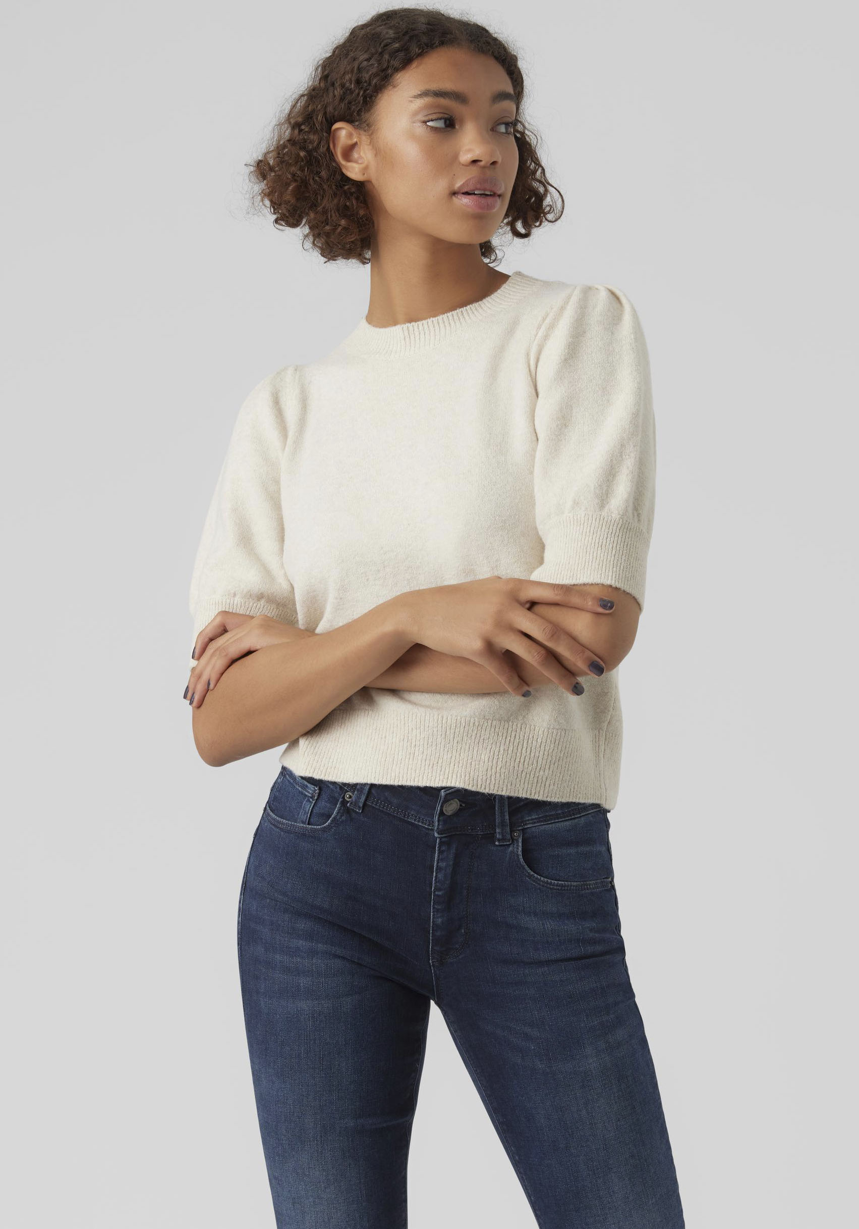 Vero Moda Kurzarmpullover »VMDOFFY 2/4 O-NECK PULLOVER GA NOOS« Vero Moda Kurzarmpullover »VMDOFFY 2/4 O-NECK PULLOVER GA NOOS« von Vero Moda