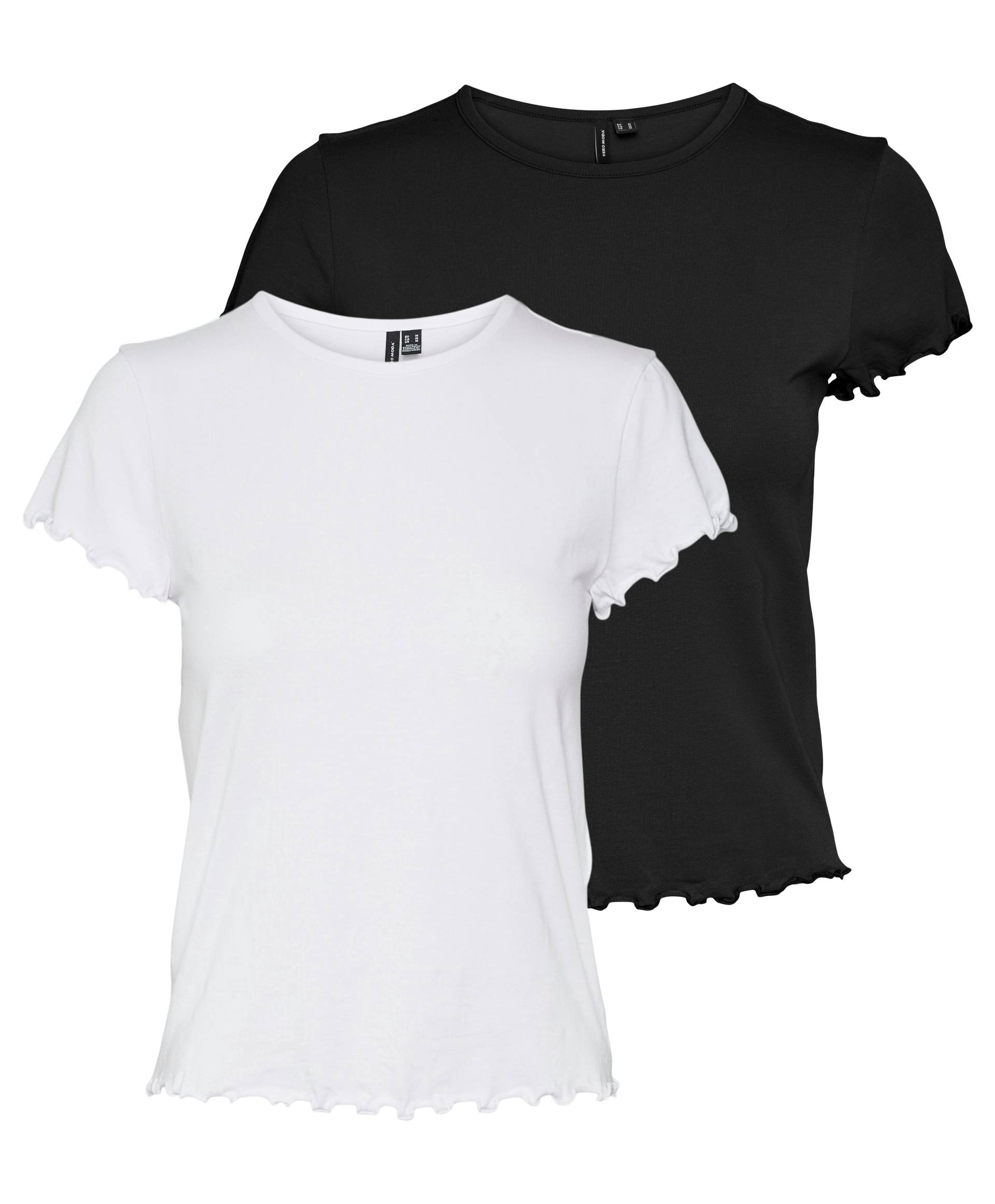 Vero Moda Kurzarmshirt »VMBARBARA SS SHORT TOP JRS NOOS 2-PACK« von Vero Moda