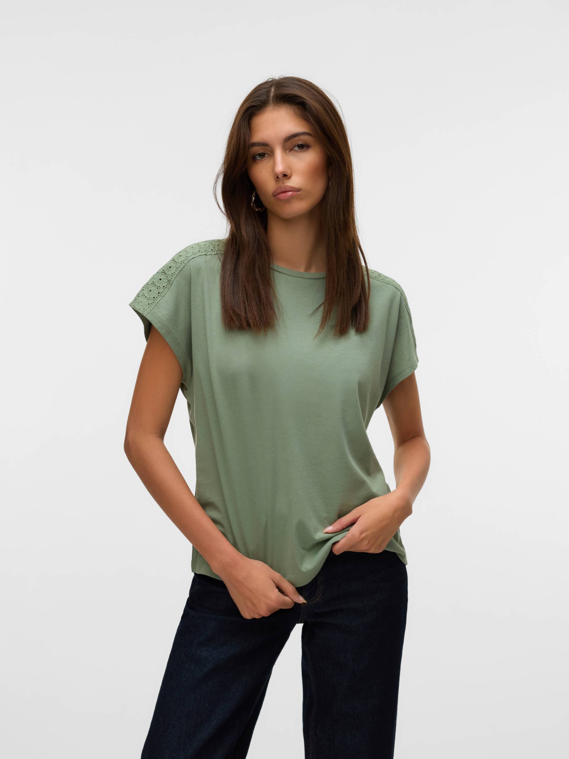 Vero Moda Kurzarmshirt »VMEMMY SS LACE TAPE TOP JRS GA NOOS« von Vero Moda