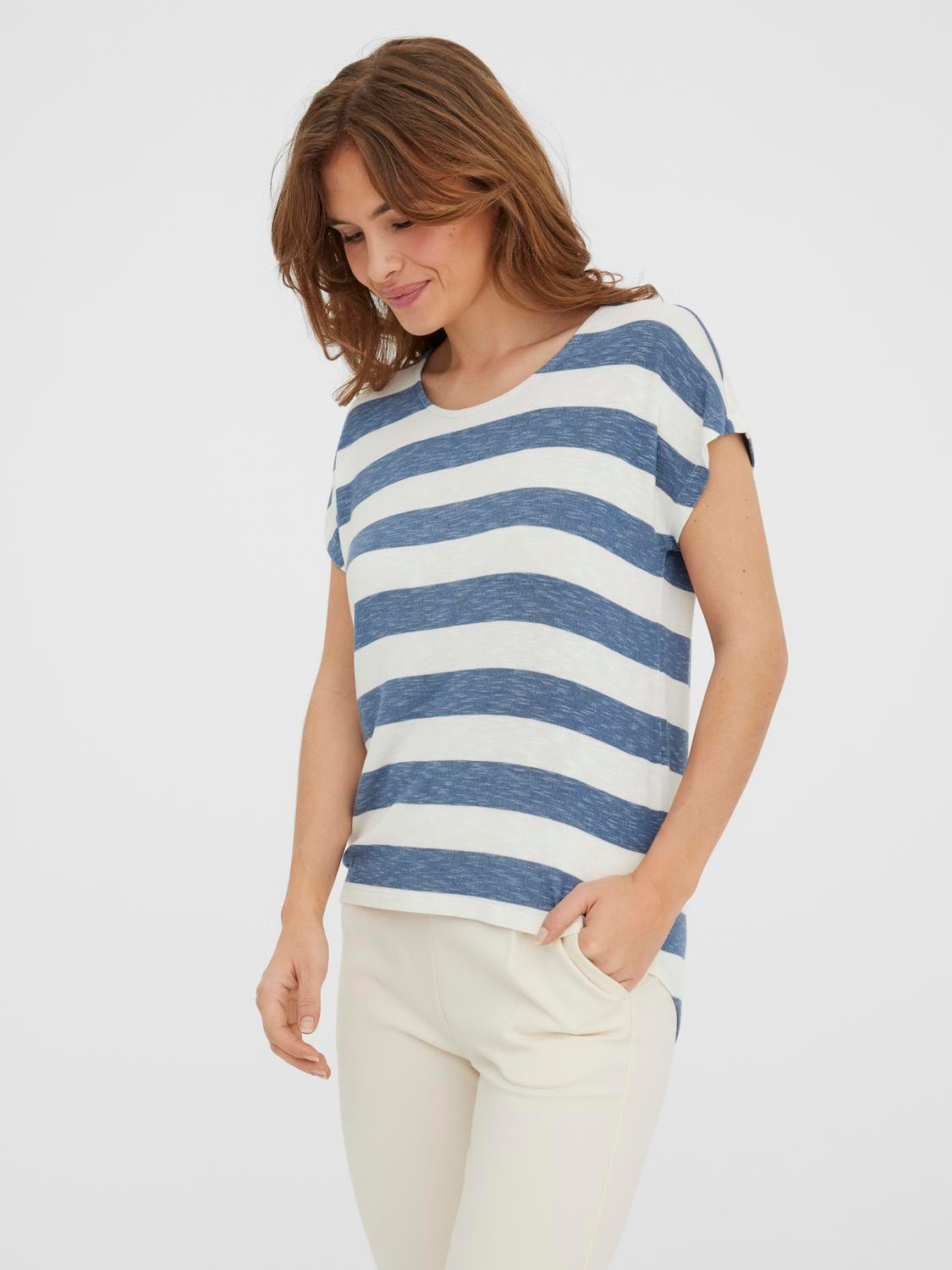 Vero Moda Kurzarmshirt »VMWIDE STRIPE SL TOP GA JRS NOOS« Vero Moda Kurzarmshirt »VMWIDE STRIPE SL TOP GA JRS NOOS« von Vero Moda