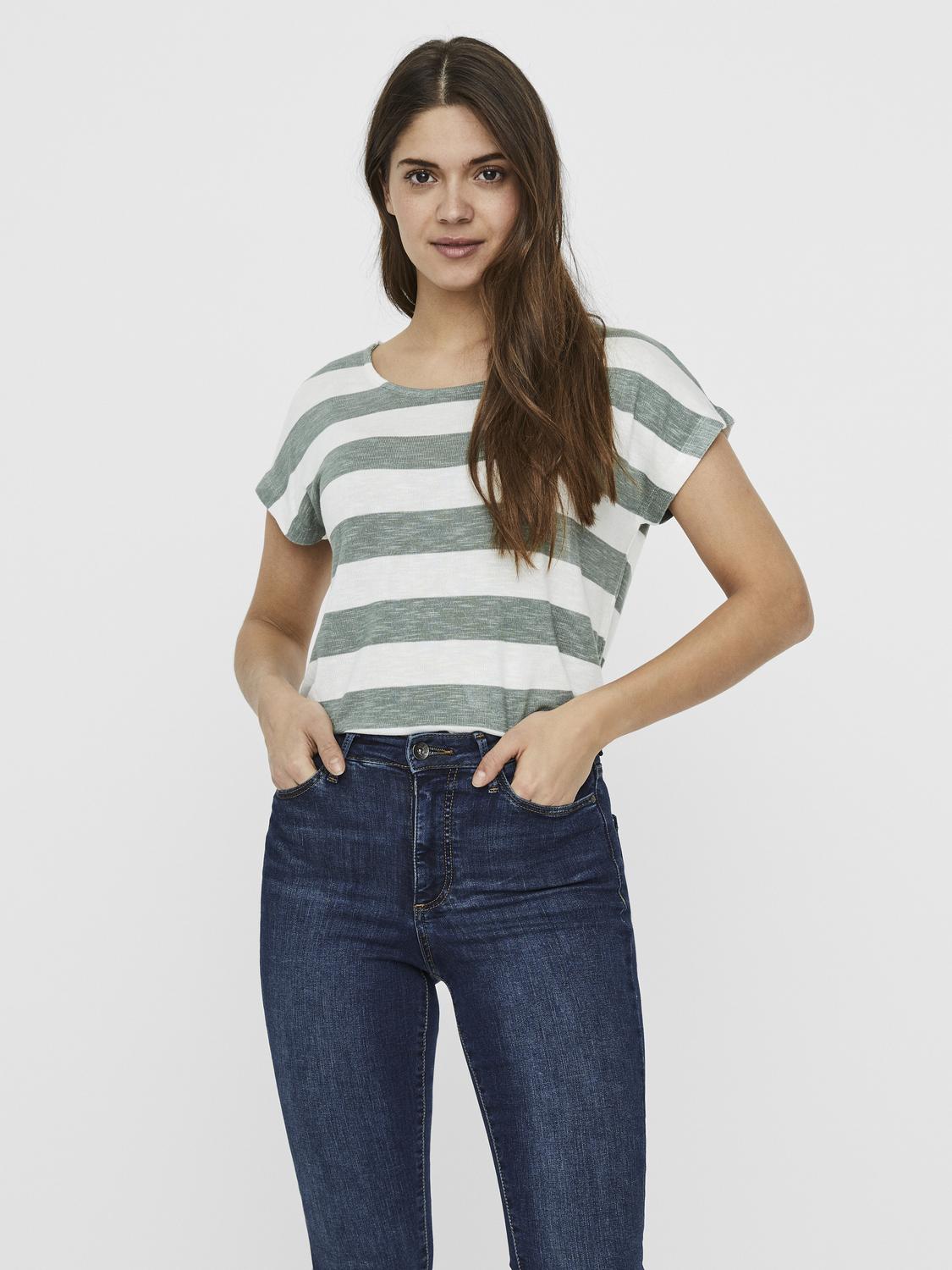 Vero Moda Kurzarmshirt »VMWIDE STRIPE SL TOP GA JRS NOOS« von Vero Moda