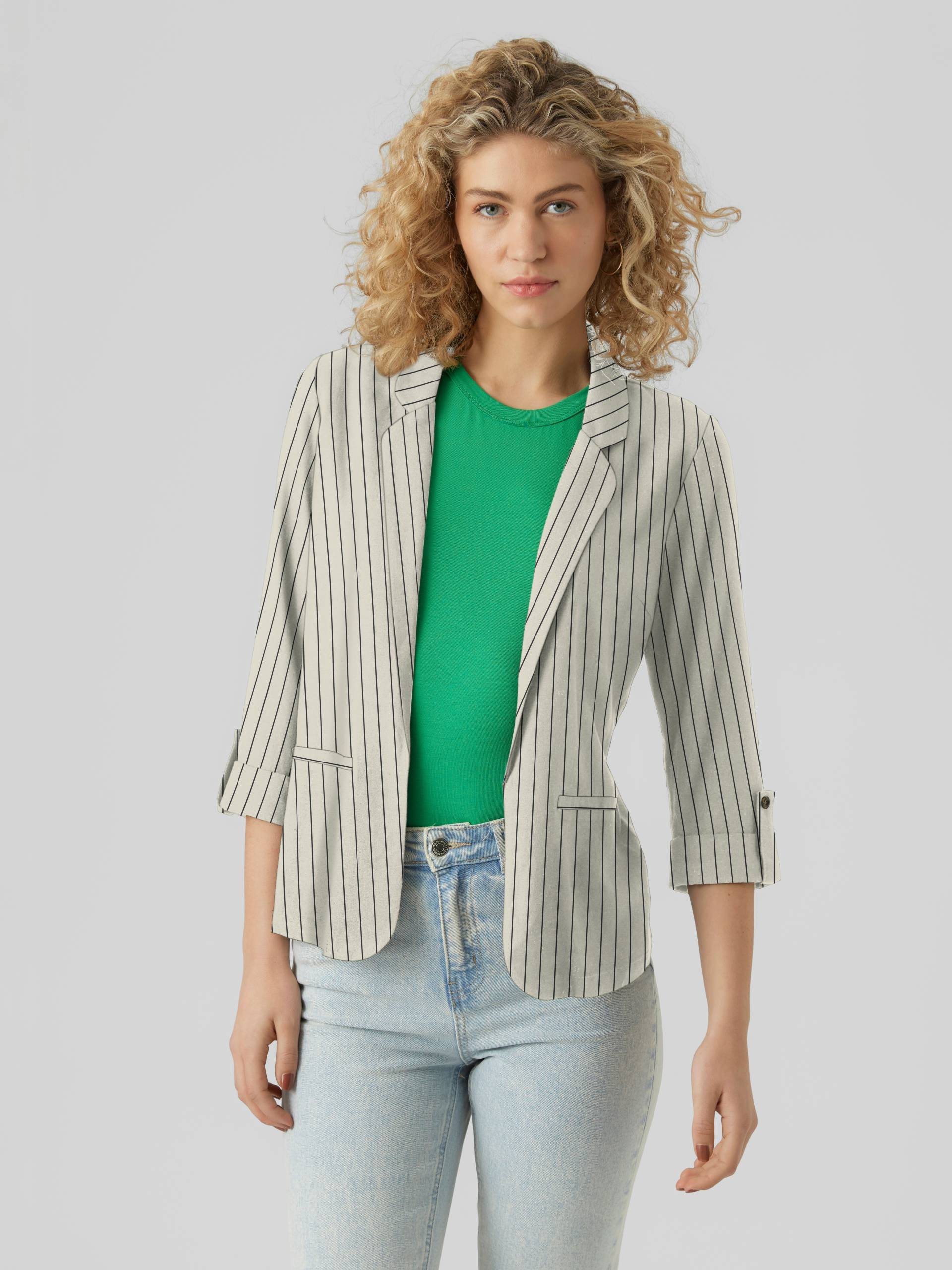 Vero Moda Kurzblazer »VMJESMILO 3/4 LOOSE BLAZER WVN GA NOOS«, mit Leinen von Vero Moda