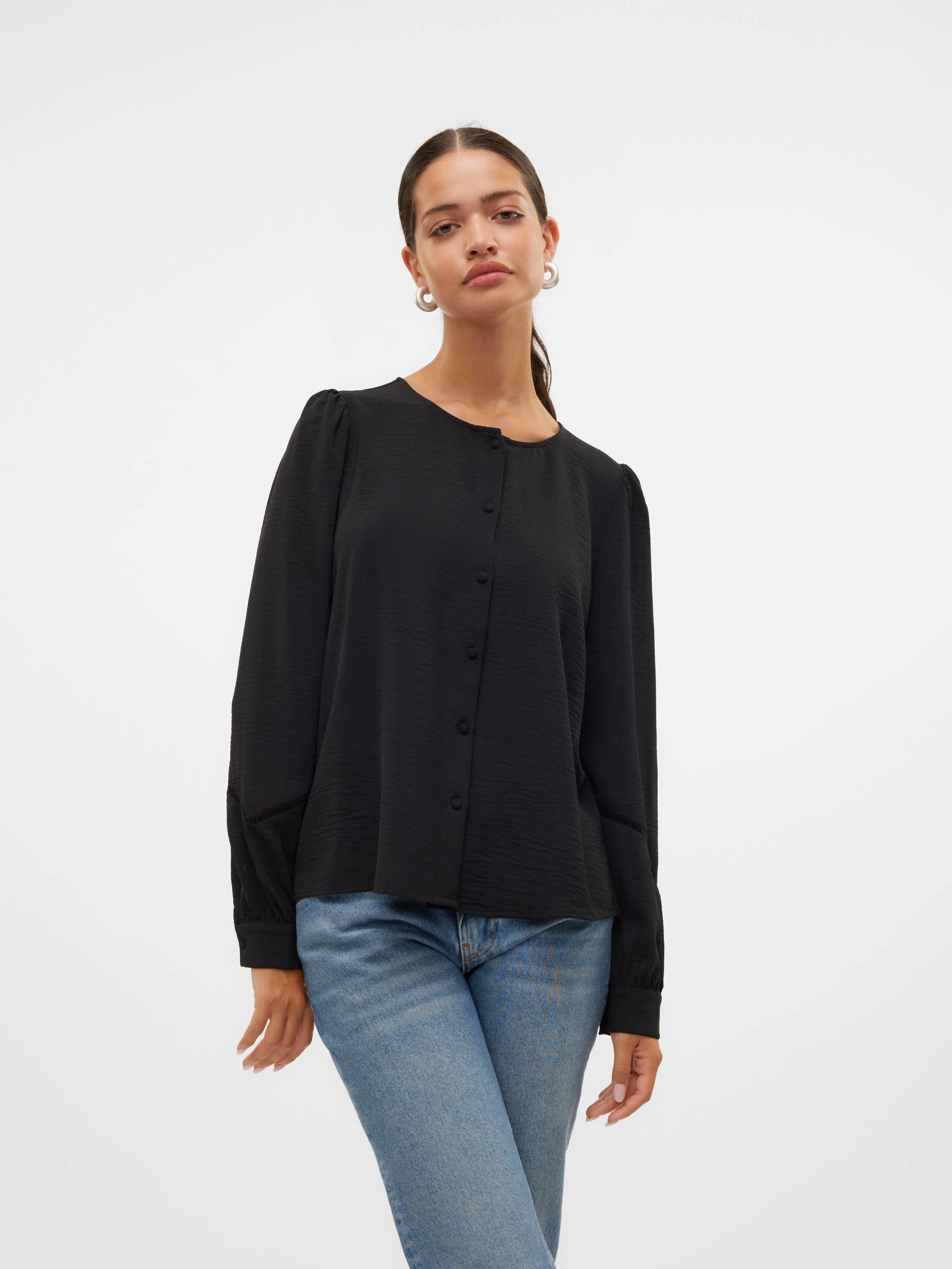 Vero Moda Langarmbluse »VMALVA L/S TAPE SHIRT WVN GA« von Vero Moda