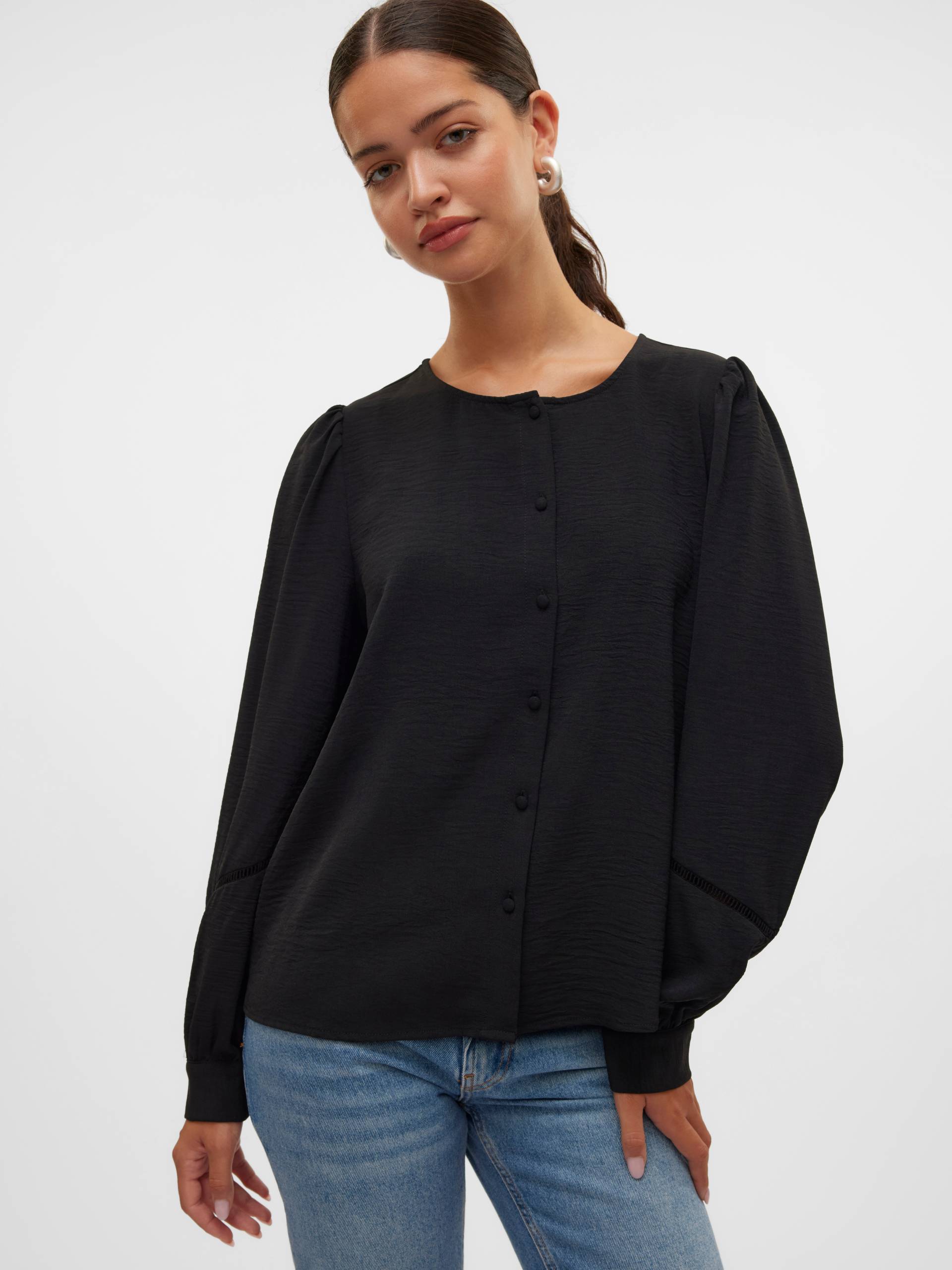 Vero Moda Langarmbluse »VMALVA L/S TAPE SHIRT WVN GA« von Vero Moda