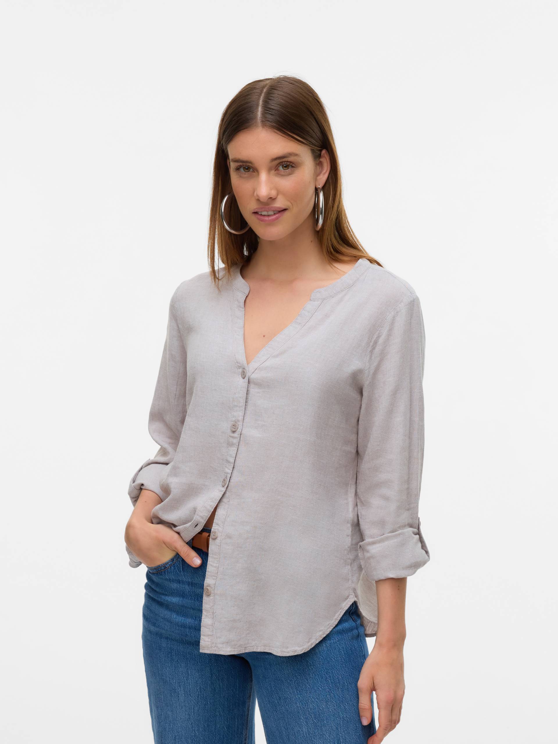 Vero Moda Langarmbluse »VMLINN LS V-NECK SHIRT WVN NOOS« Vero Moda Langarmbluse »VMLINN LS V-NECK SHIRT WVN NOOS« von Vero Moda