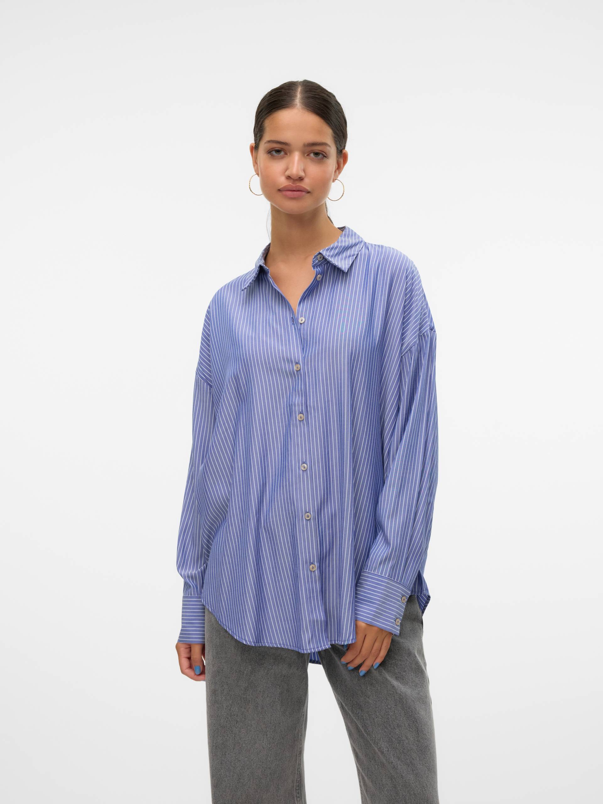 Vero Moda Langarmbluse »VMNORA LS OVERSIZE SHIRT WVN GA NOOS« von Vero Moda