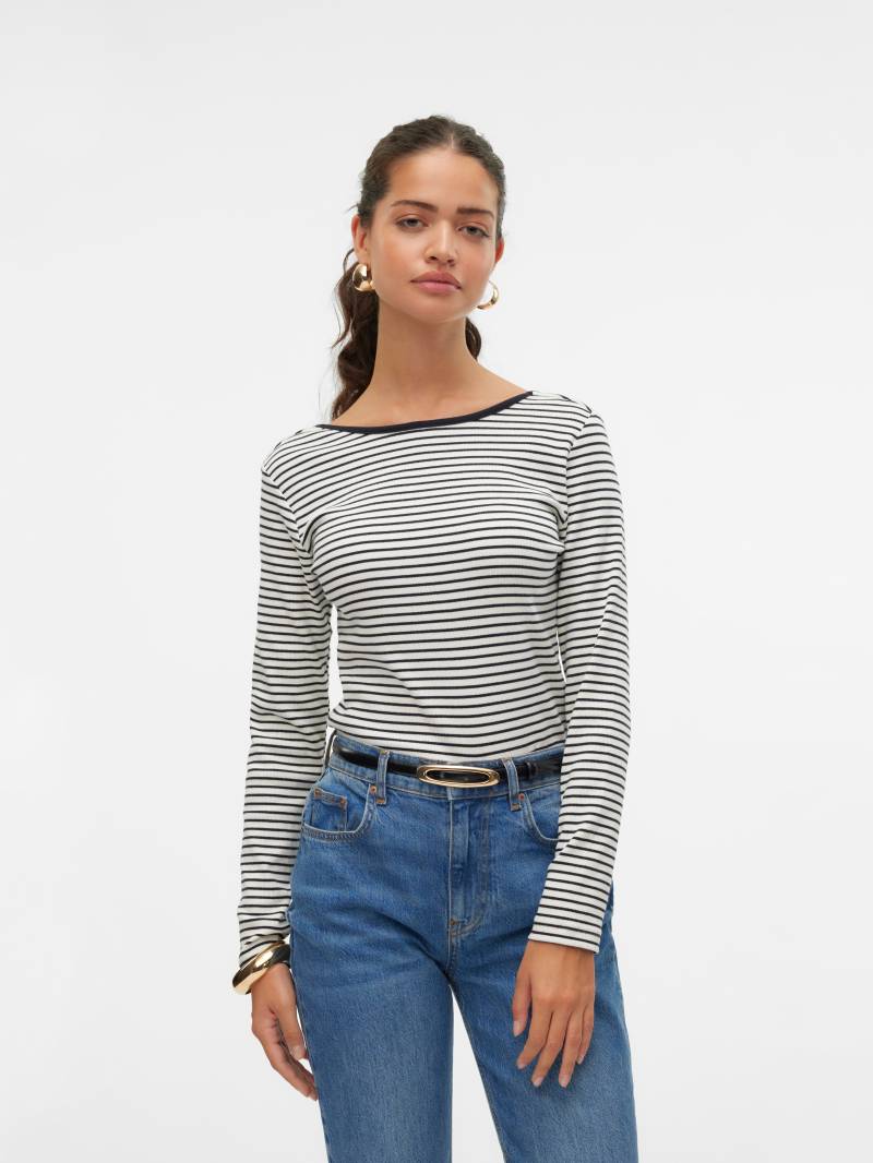 Vero Moda Langarmshirt »VMCHLOE STRIPE LS 2WAY SHORT TOP GO NOOS« von Vero Moda