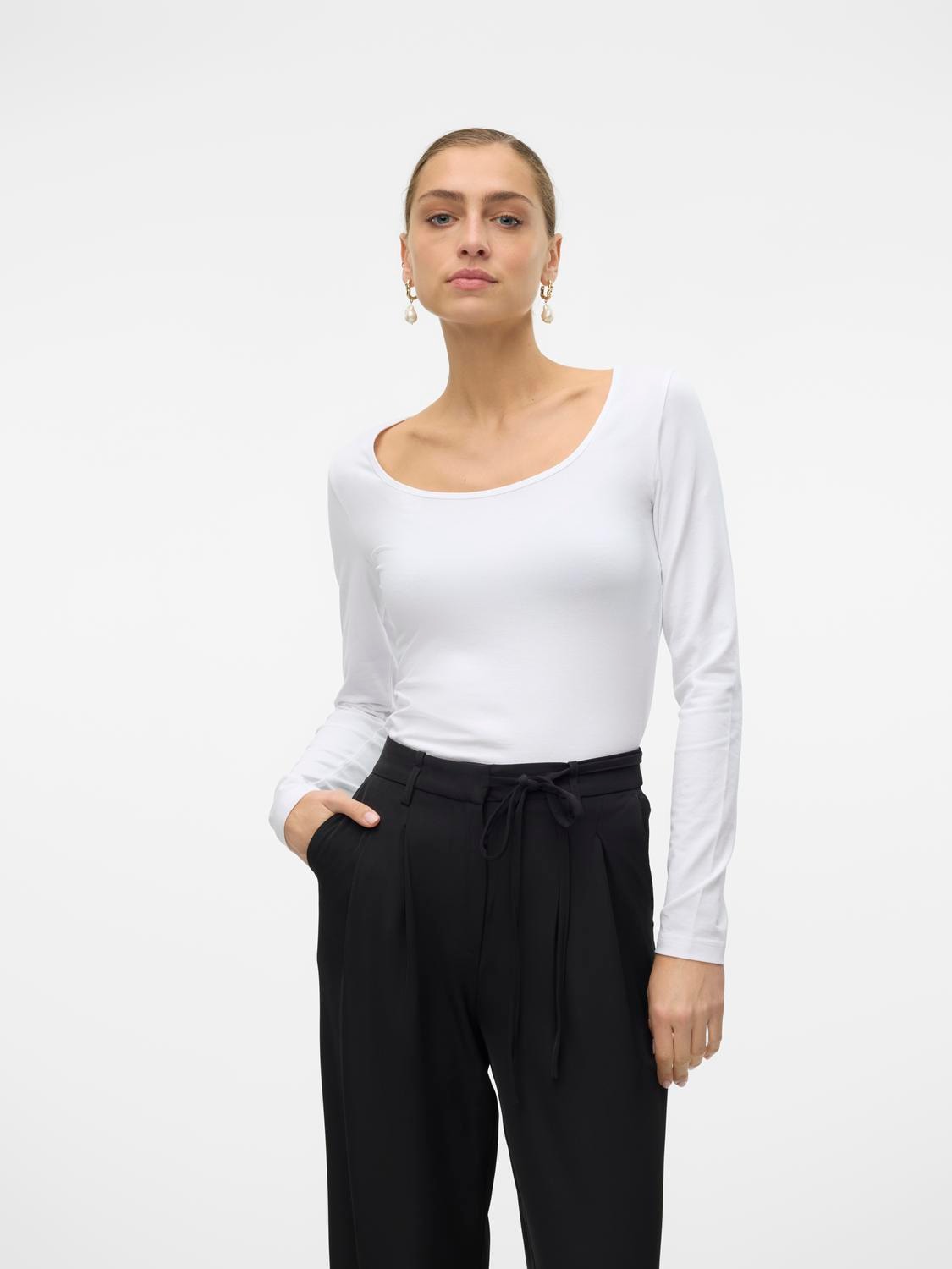 Vero Moda Langarmshirt »VMLULU LS U-NECK TOP JRS GA NOOS« von Vero Moda