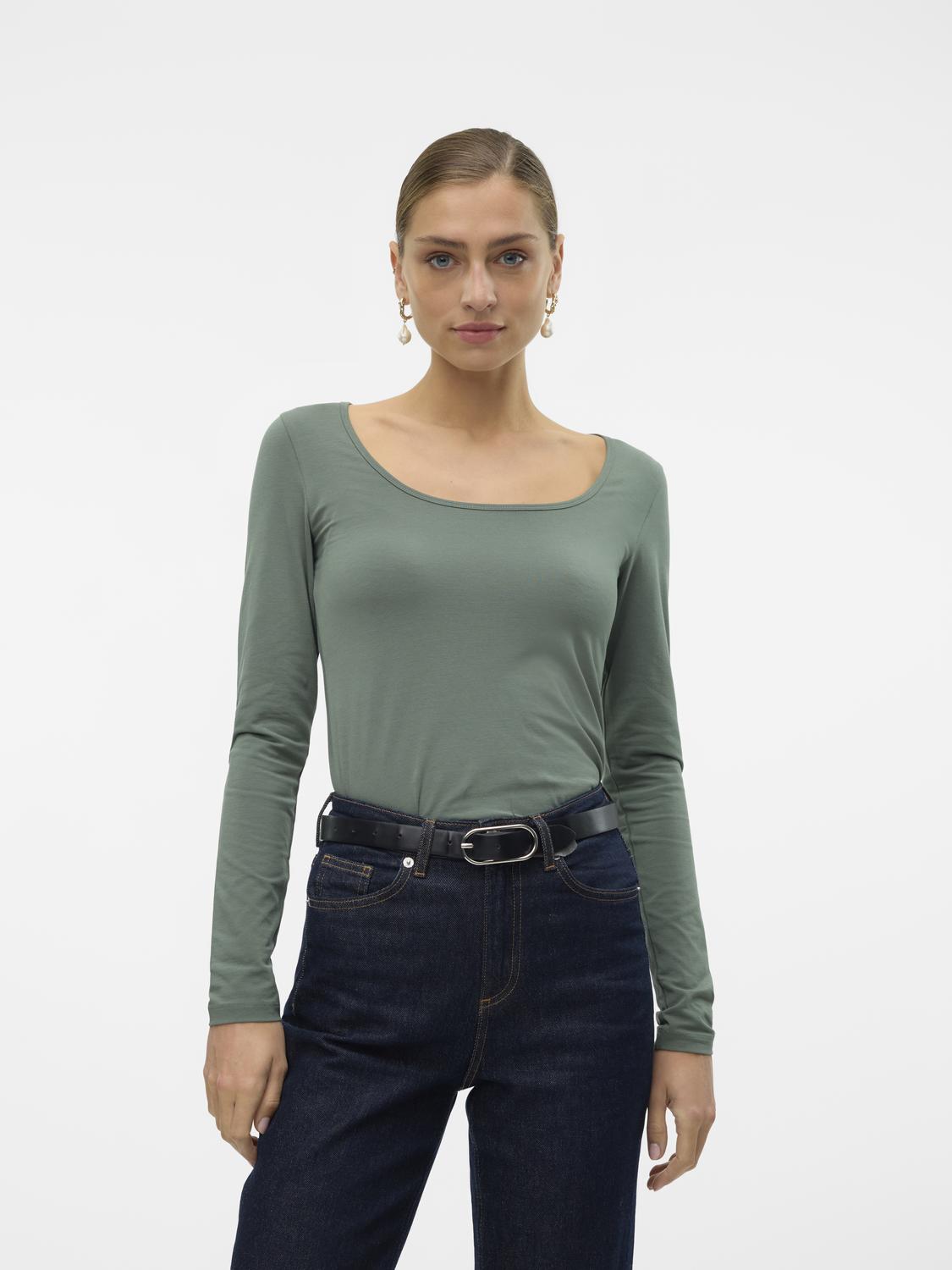 Vero Moda Langarmshirt »VMLULU LS U-NECK TOP JRS GA NOOS« von Vero Moda