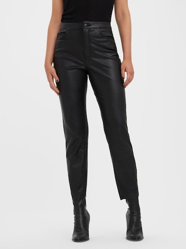 Vero Moda Lederimitathose »VMBRENDA HR STRAIGHT PL ANK PANT NOOS« von Vero Moda