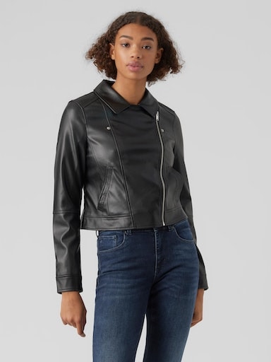 Vero Moda Lederimitatjacke »VMBELLA ANNABEL SHORT COATED JACKET NOOS«, mit Biker Details von Vero Moda