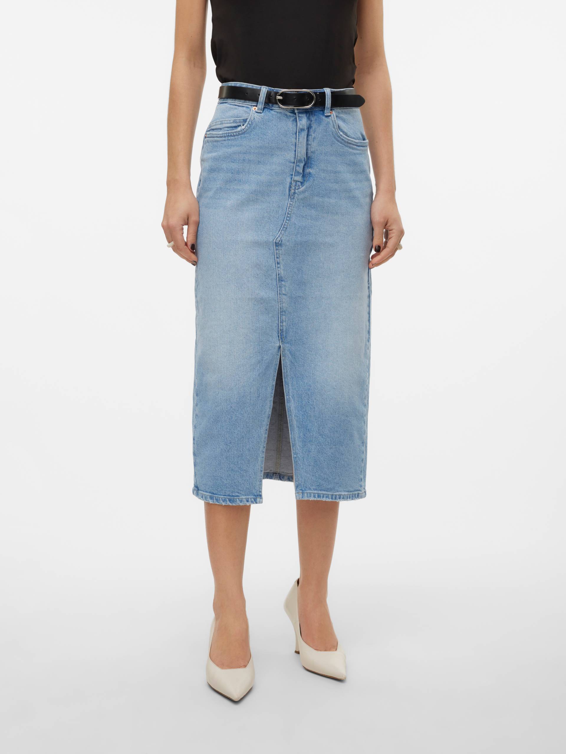 Vero Moda Maxirock »VMVERI HR CALF DENIM SKIRT GA NOOS« von Vero Moda