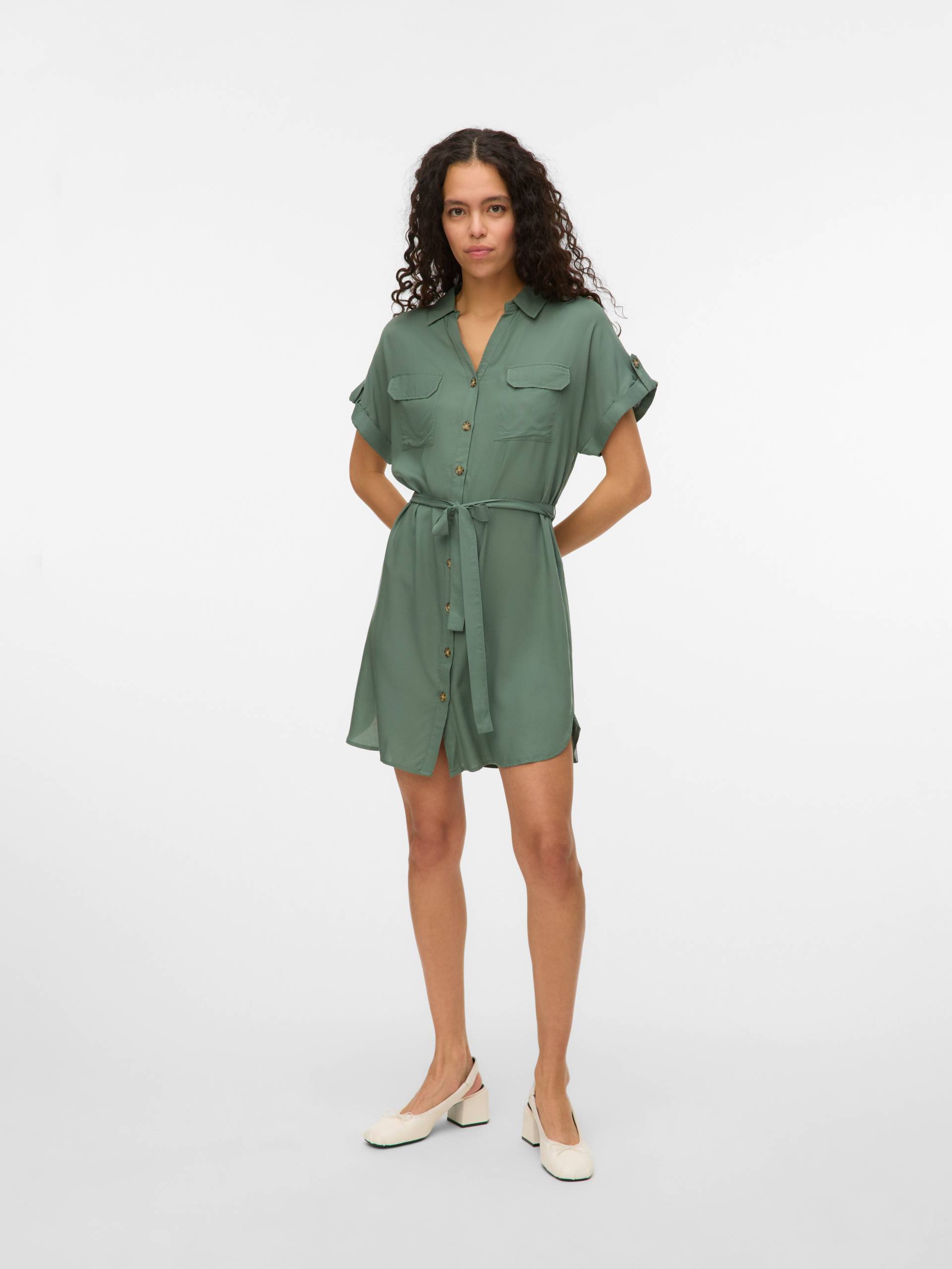 Vero Moda Midikleid »VMBUMPY SS SHORT SHIRT DRESS WVN GA NOOS« von Vero Moda