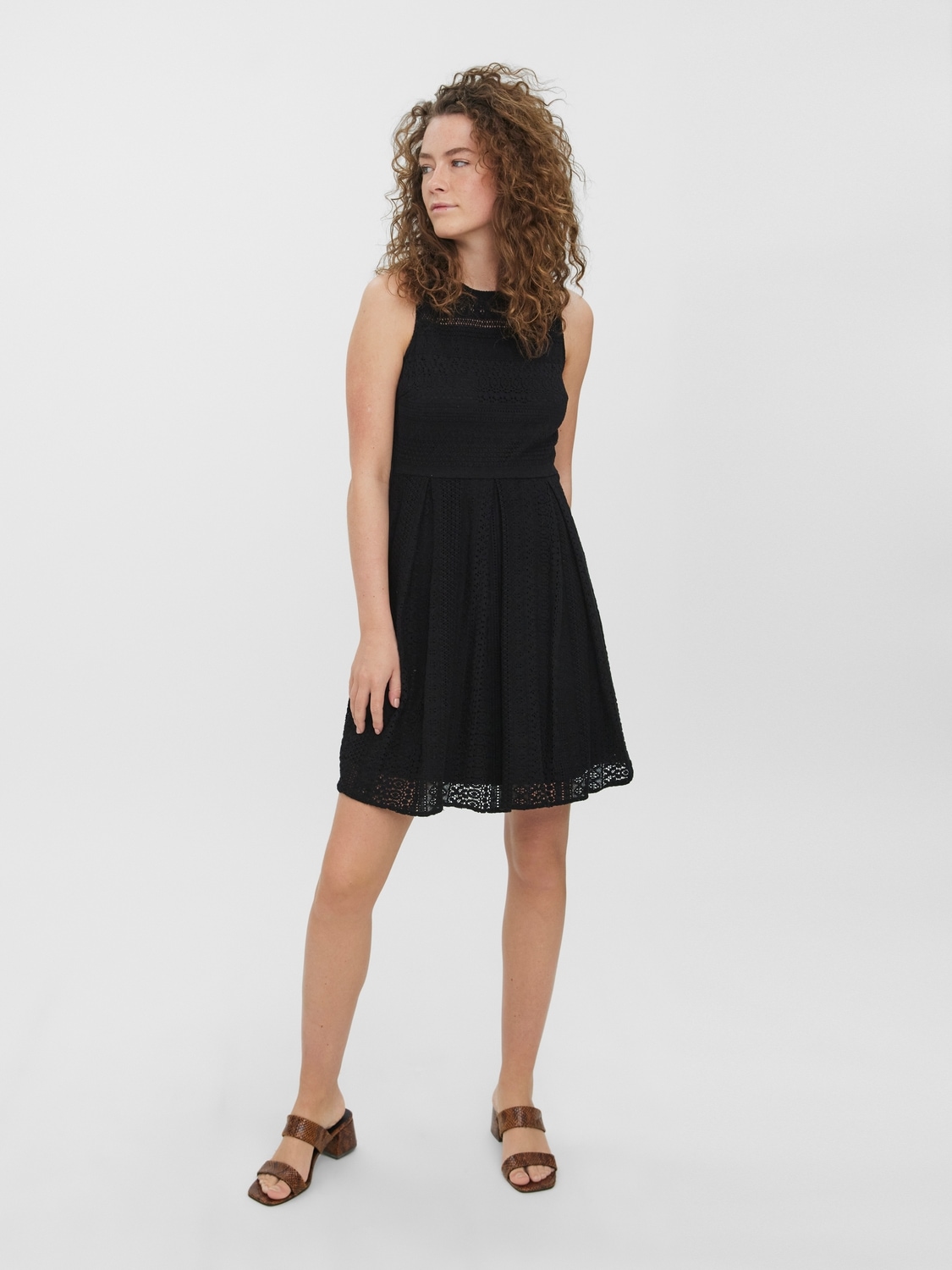 Vero Moda Minikleid »VMHONEY LACE S/L O-NECK SHORT DRESS WVN« von Vero Moda