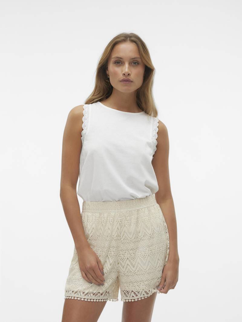 Vero Moda Rüschentop »VMHANNE SL LACE TOP JRS SPE GA« von Vero Moda