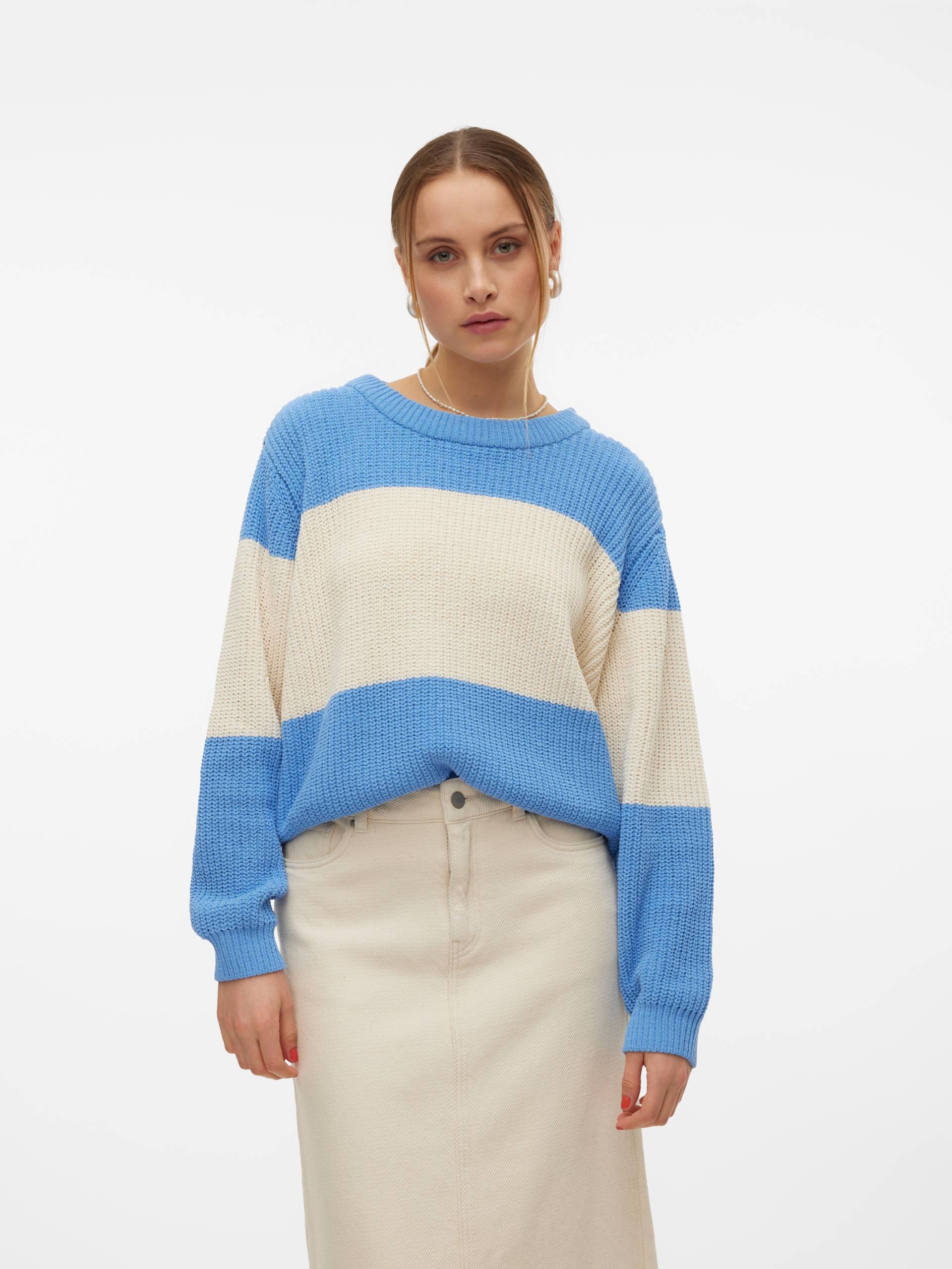 Vero Moda Rundhalspullover »VMAGATE BLOCK LS O-NECK PULLOVER ENT«, Colorblock Design von Vero Moda