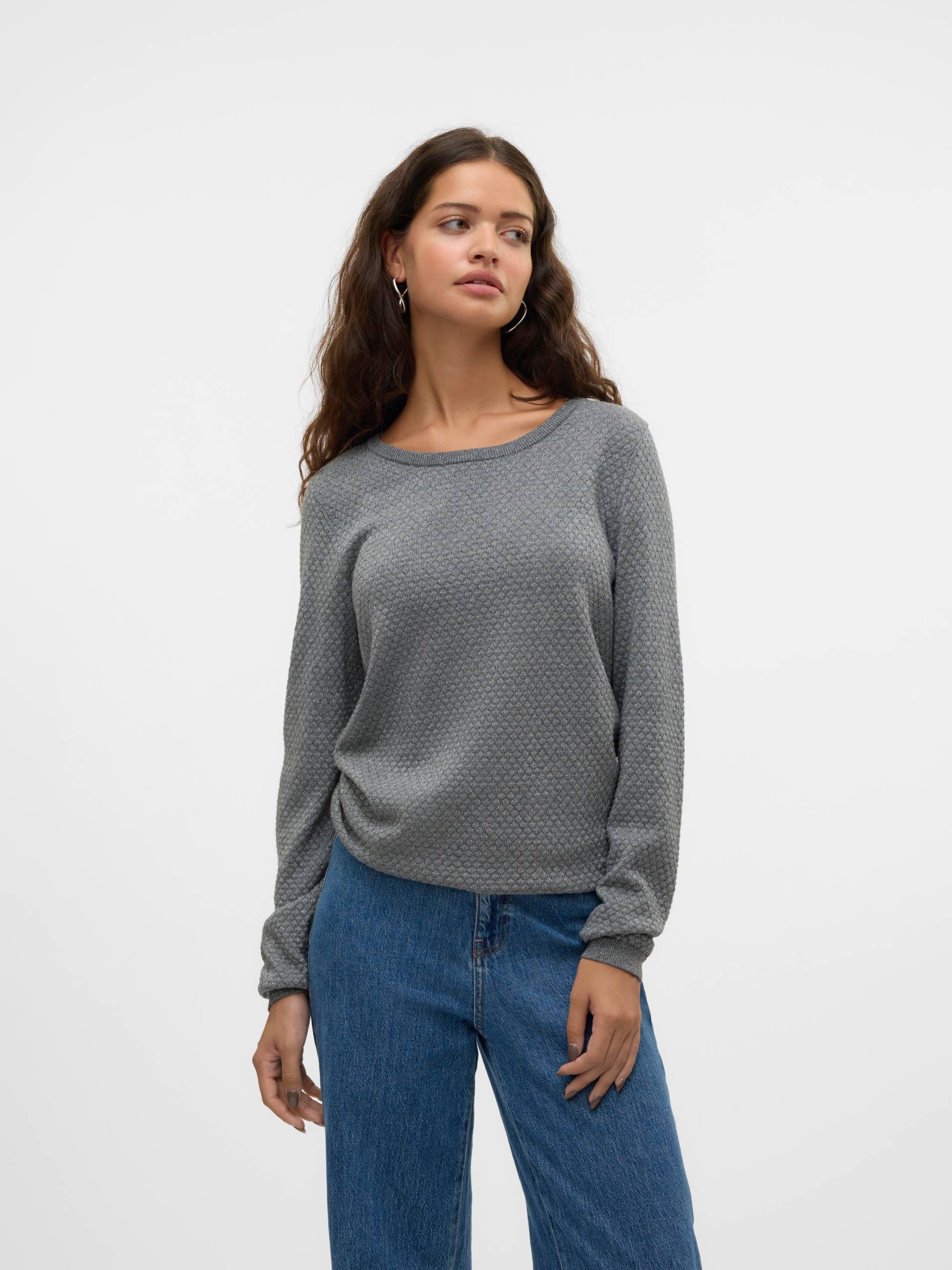 Vero Moda Rundhalspullover »VMCARE SHINE LS O-NECK PULLOVER«, mit leichtem Glitzereffekt von Vero Moda