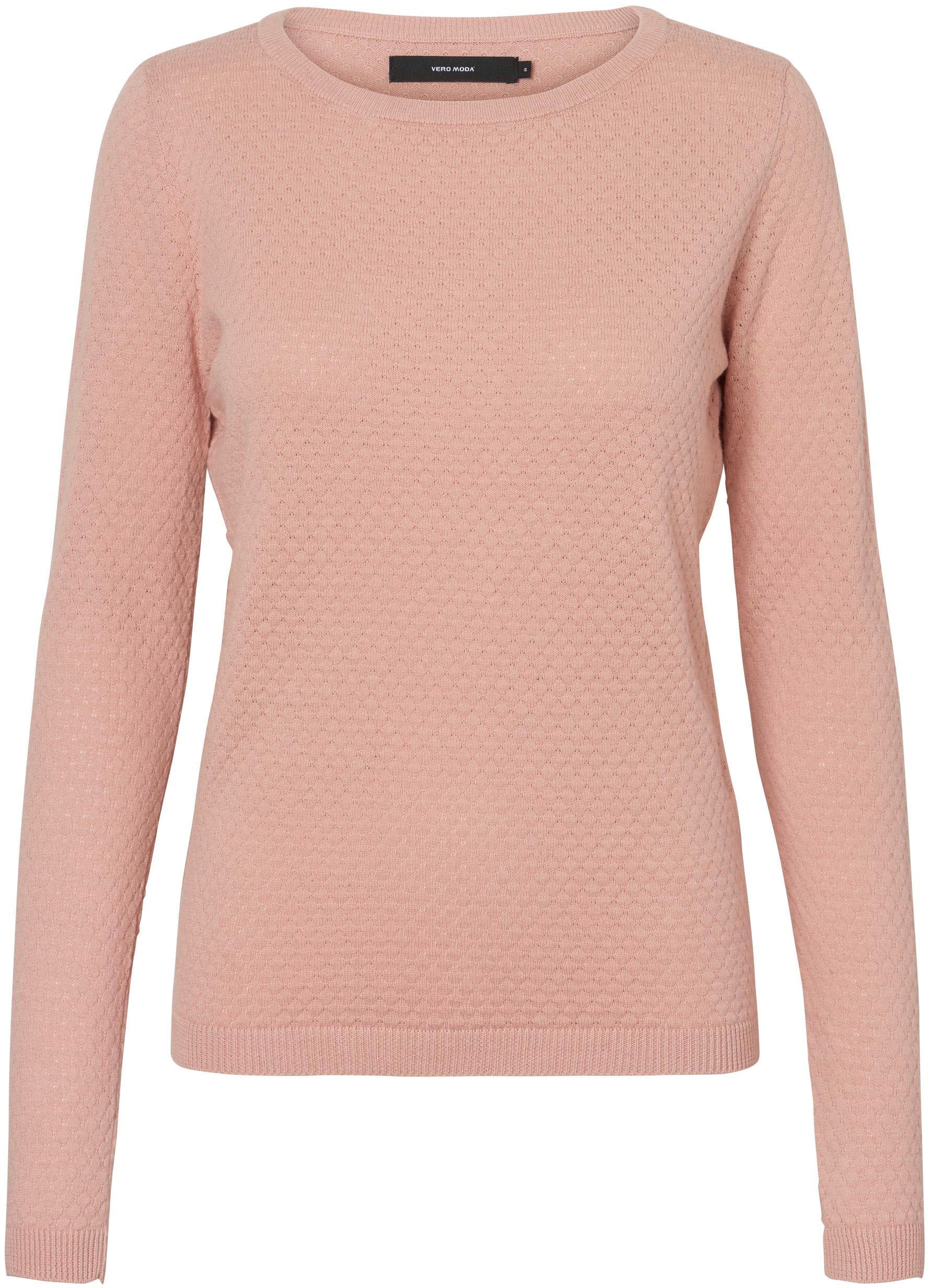 Vero Moda Rundhalspullover »VMCARE STRUCTURE LS O-NECK BLOUSE«, aus Bio-Baumwolle von Vero Moda